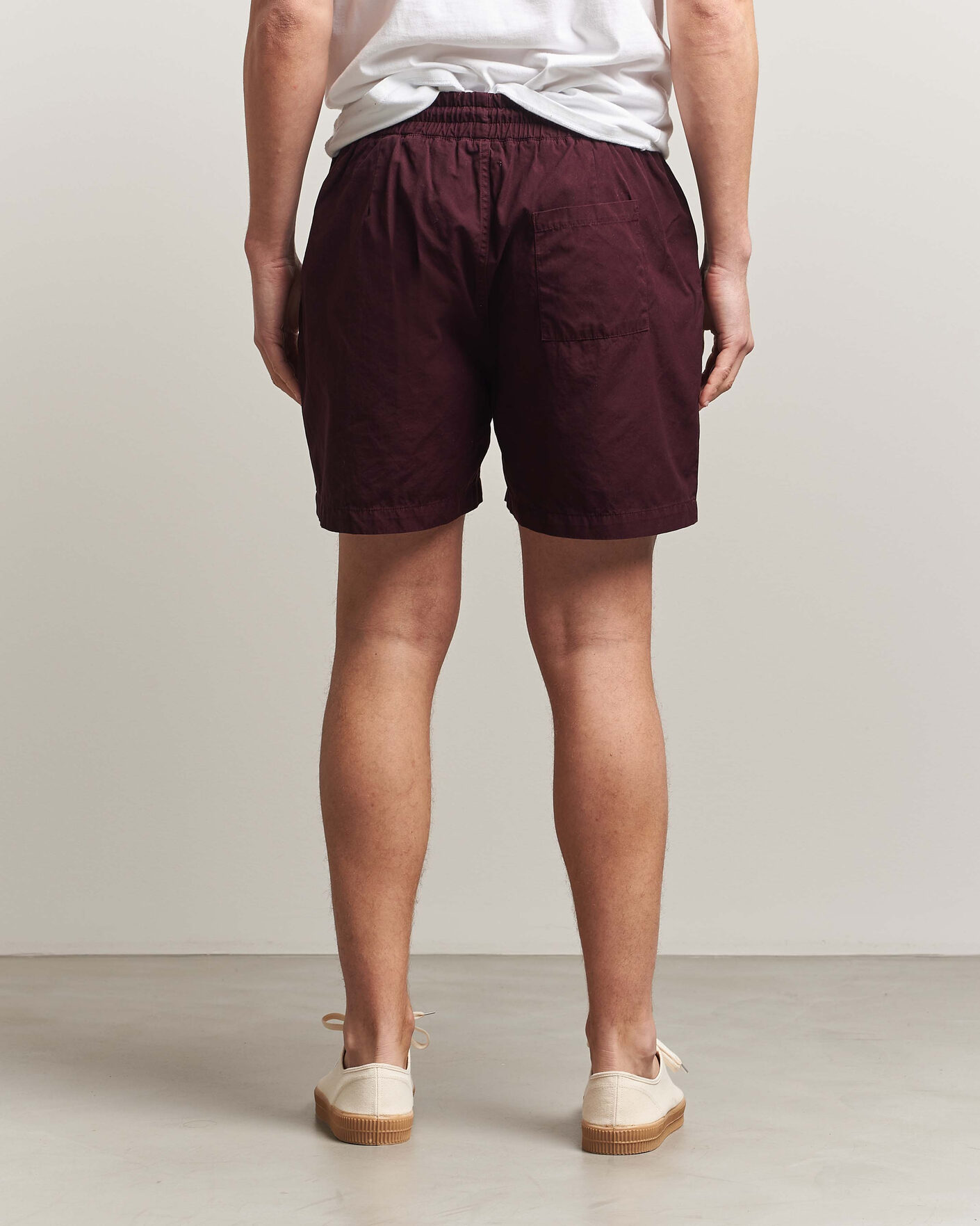 Herre | Shorts | Colorful Standard | Classic Organic Twill Drawstring Shorts Oxblood Red