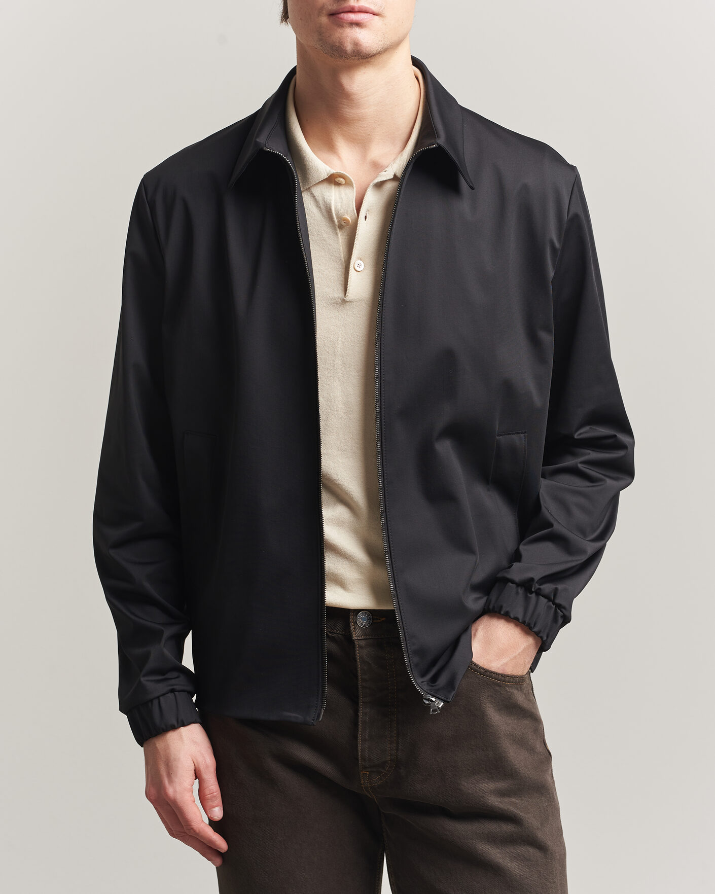 Herre | Jakker | Harris Wharf London | Light Technic Short Jacket Black