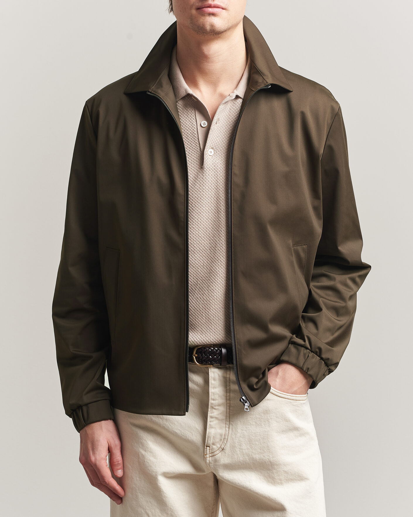 Herre | Jakker | Harris Wharf London | Light Technic Short Jacket Dark Brown