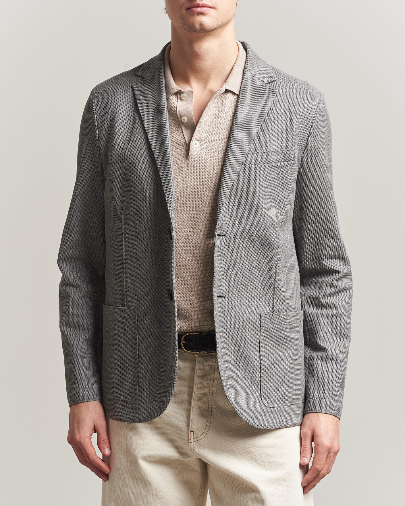 Herre | Blazere & jakker | Harris Wharf London | Loro Piana Honey Comb Blazer Light Grey