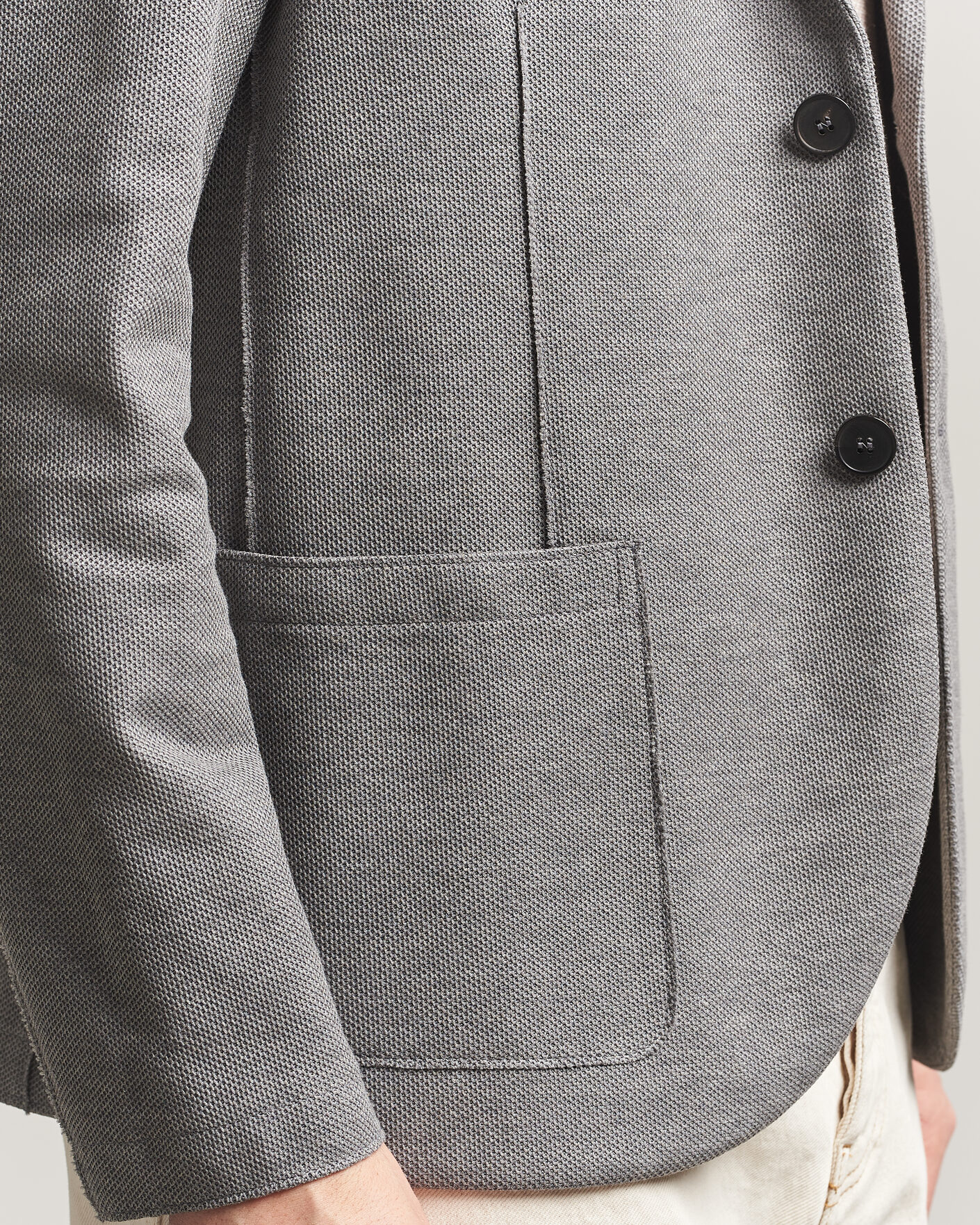 Herre | Blazere & jakker | Harris Wharf London | Loro Piana Honey Comb Blazer Light Grey
