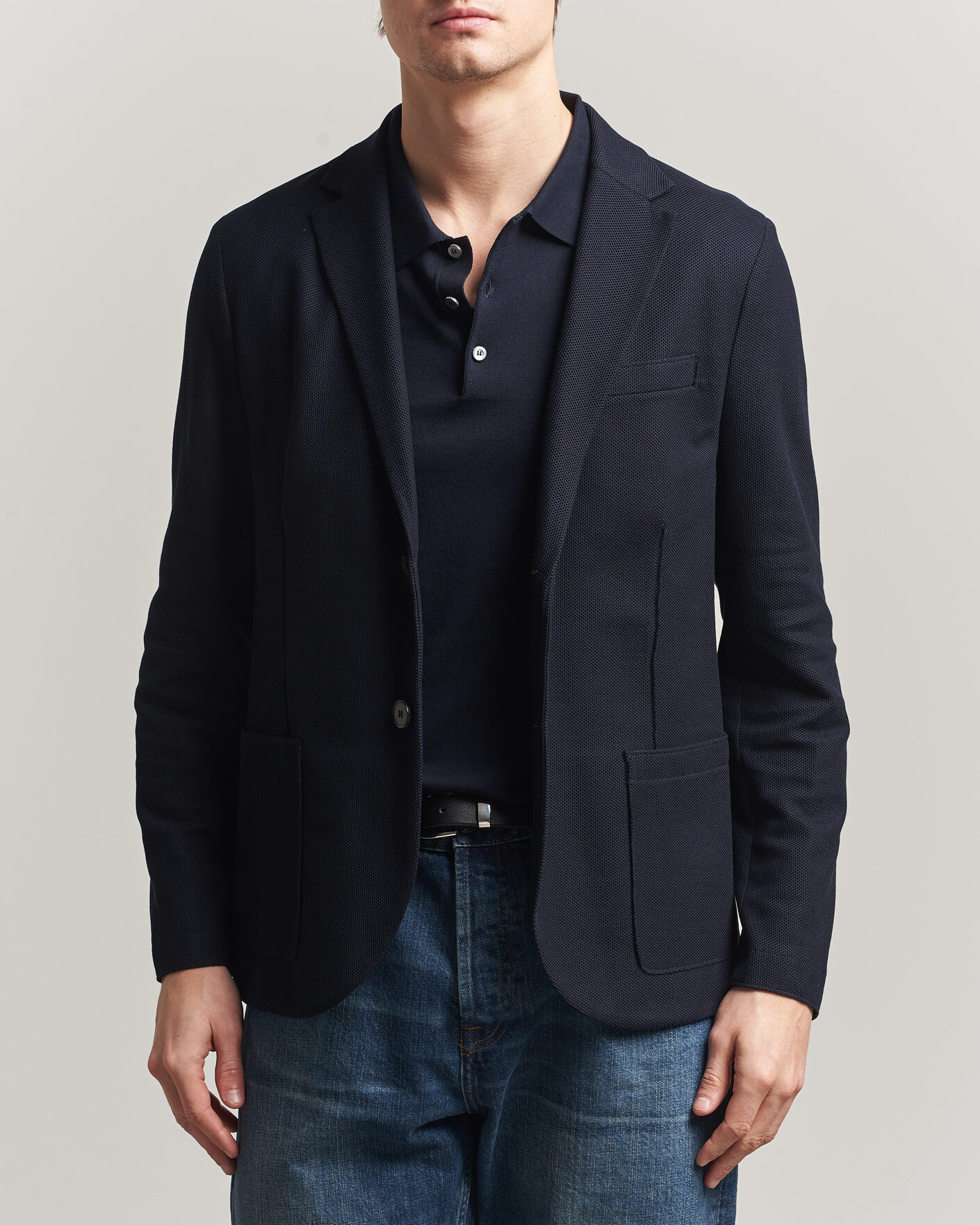Herre | Blazere & jakker | Harris Wharf London | Loro Piana Honey Comb Blazer Navy Blue