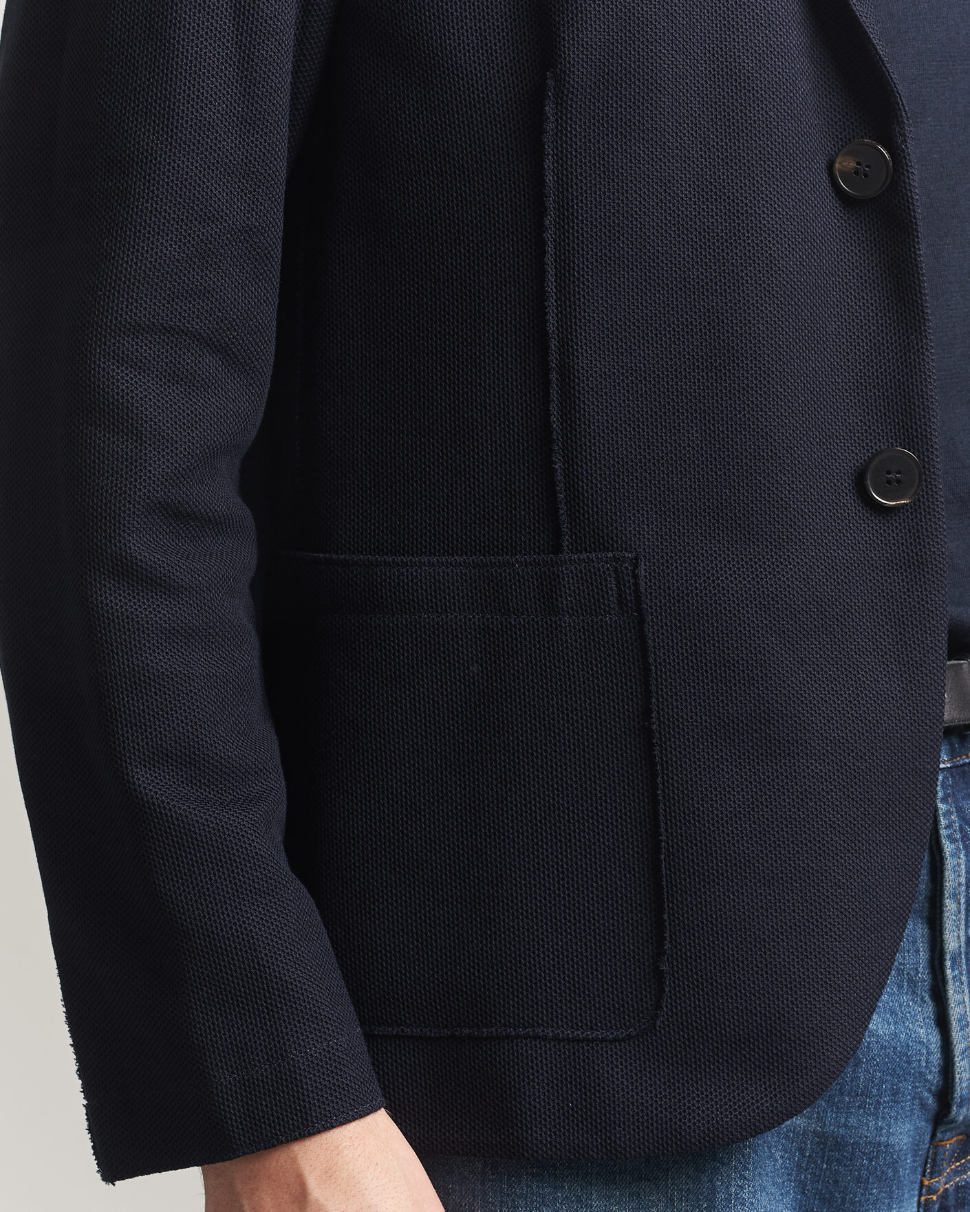 Herre | Blazere & jakker | Harris Wharf London | Loro Piana Honey Comb Blazer Navy Blue