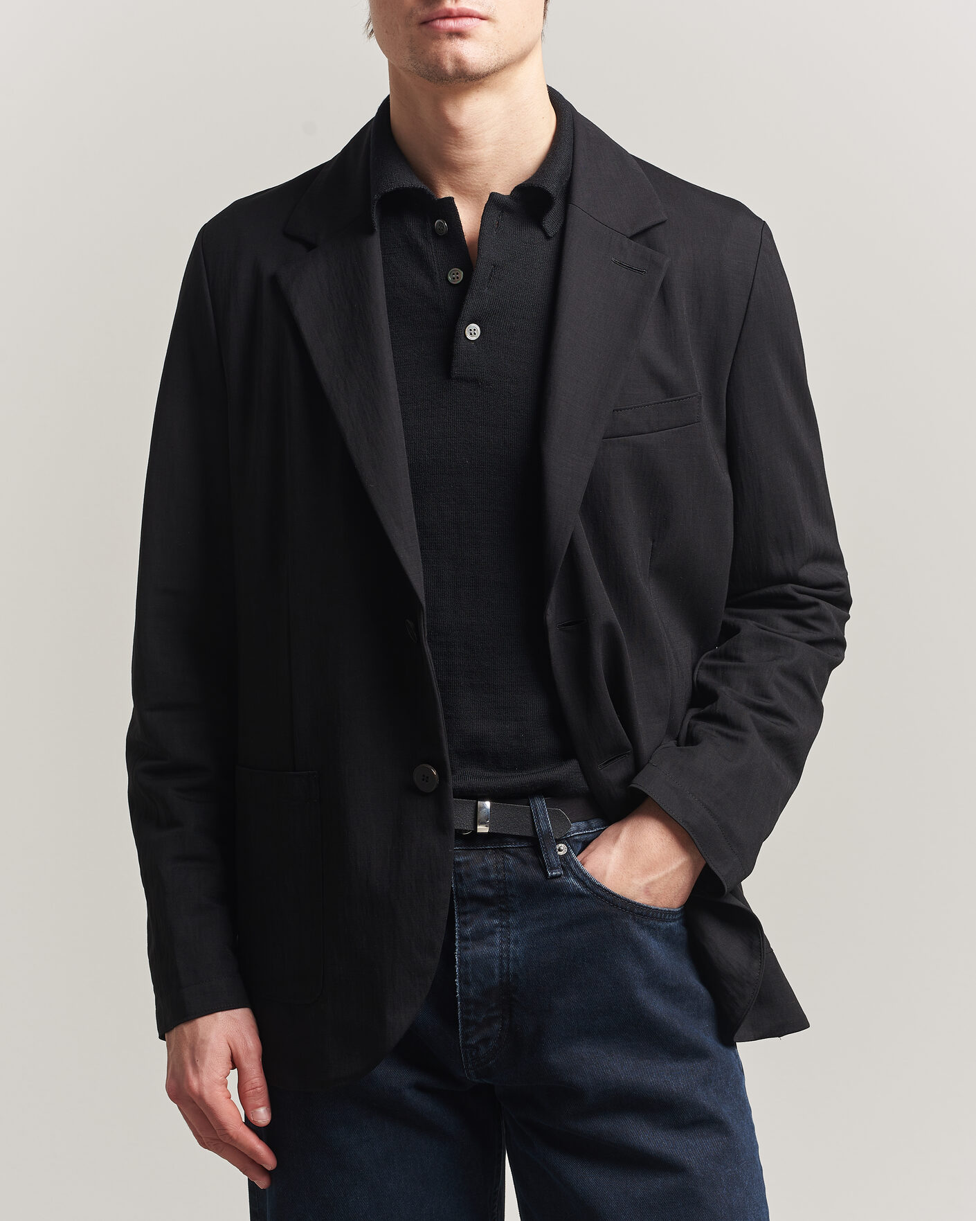 Herre | Blazere & jakker | Harris Wharf London | Rayon Travel Blazer Black