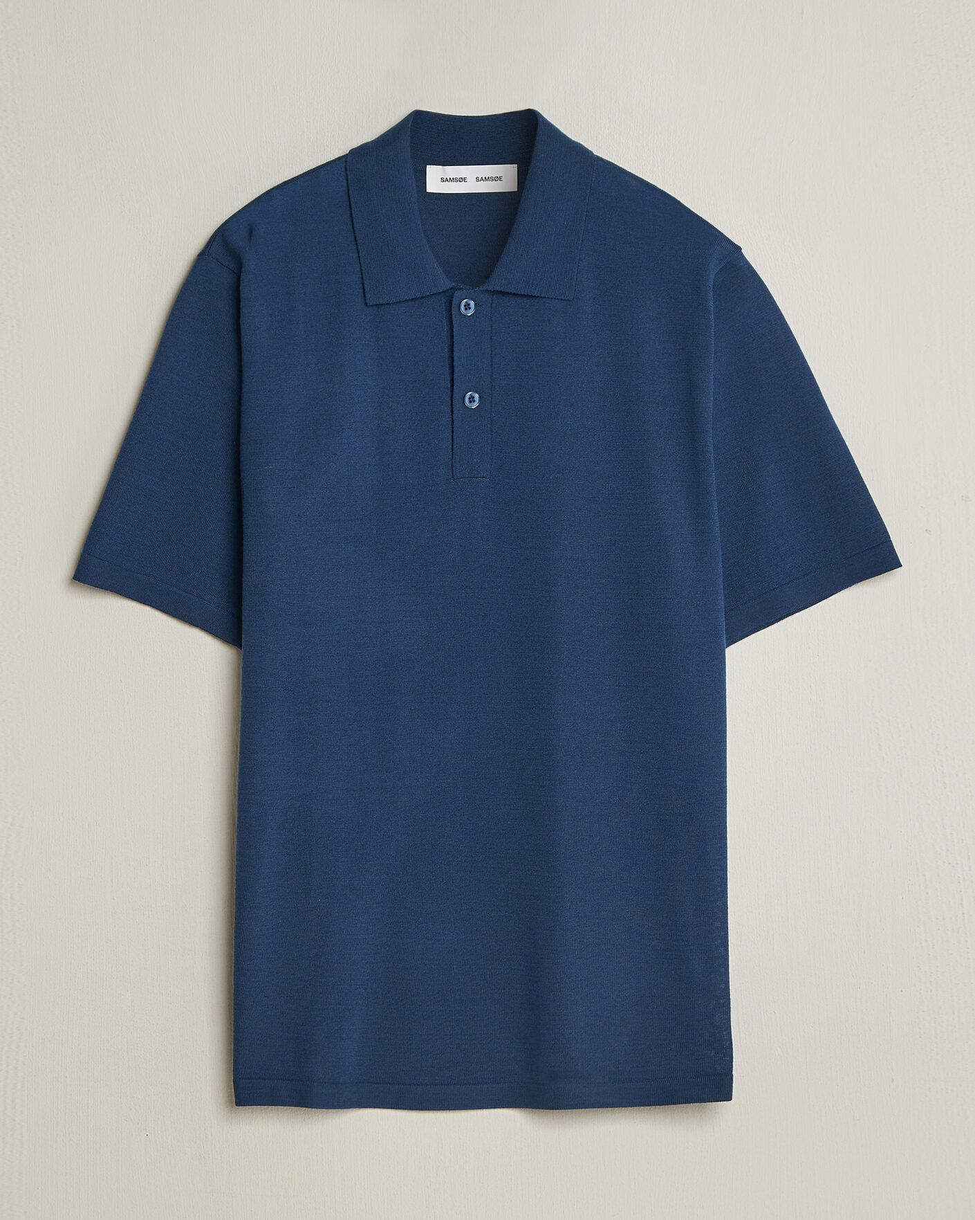 Herre | Polotrøjer | Samsøe Samsøe | Rowan Knitted Polo Insignia Blue