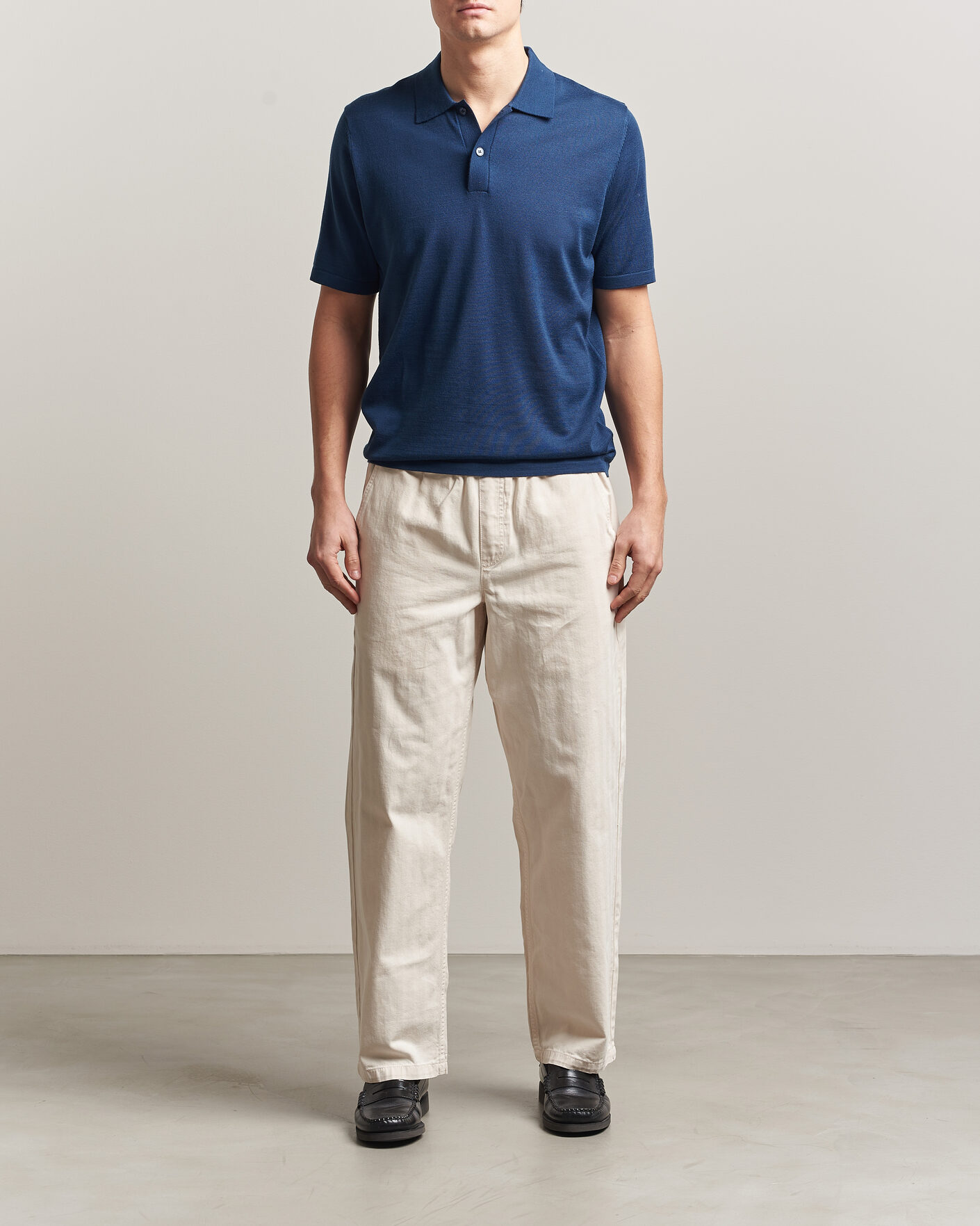 Herre | Polotrøjer | Samsøe Samsøe | Rowan Knitted Polo Insignia Blue