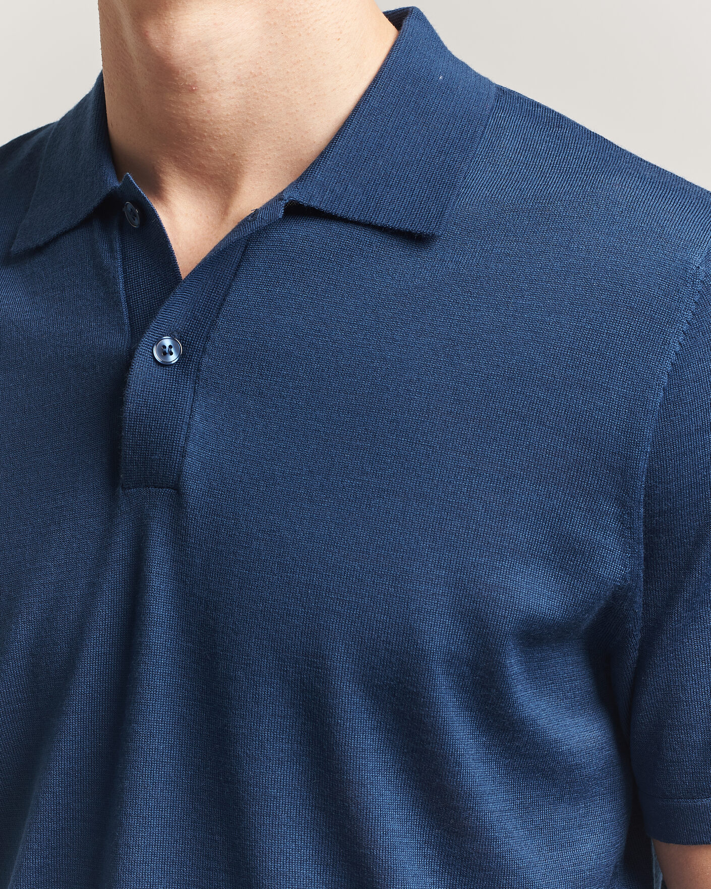 Herre | Polotrøjer | Samsøe Samsøe | Rowan Knitted Polo Insignia Blue