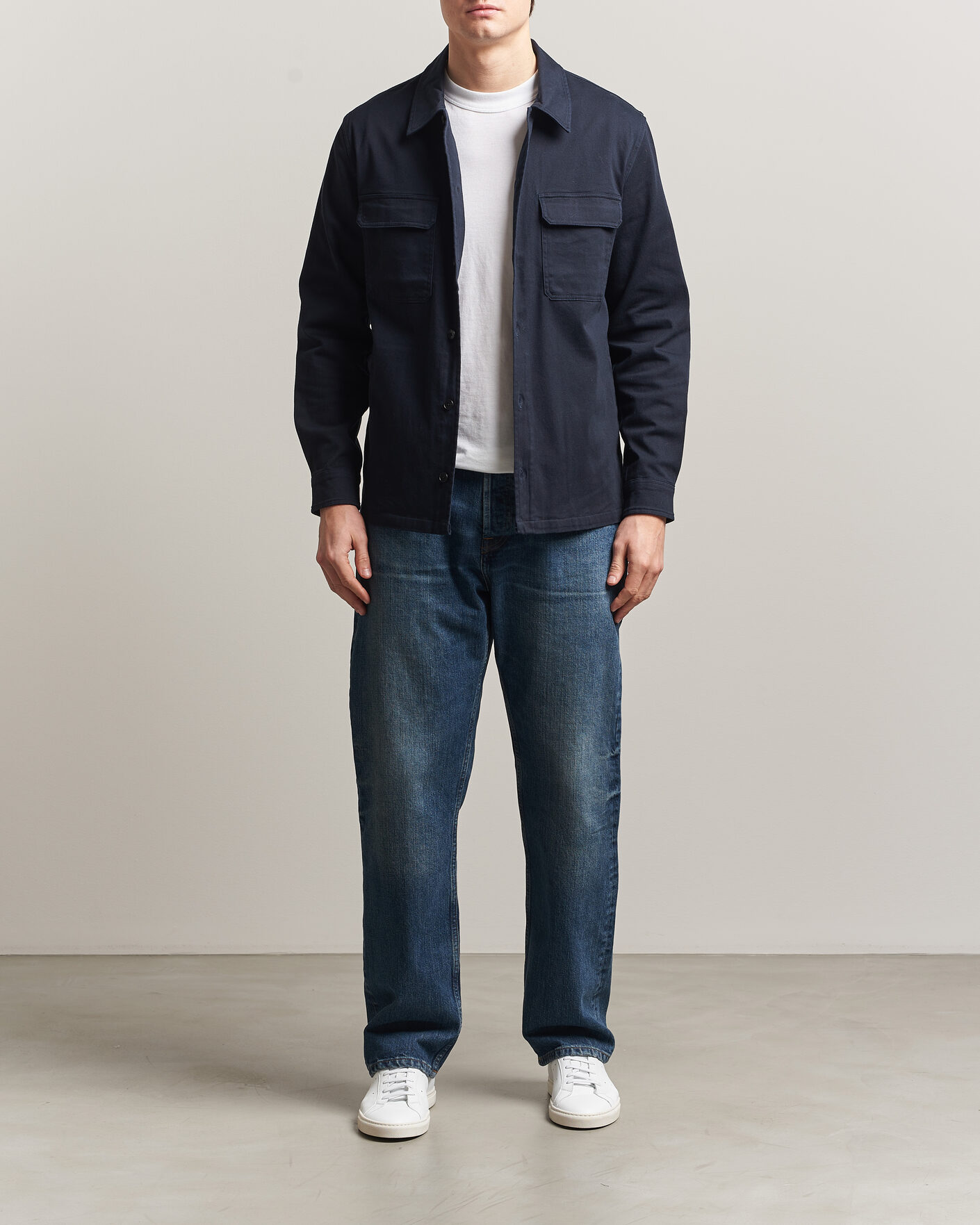 Herre | Skjorter | Samsøe Samsøe | Taka Cotton Overshirt Salute Navy