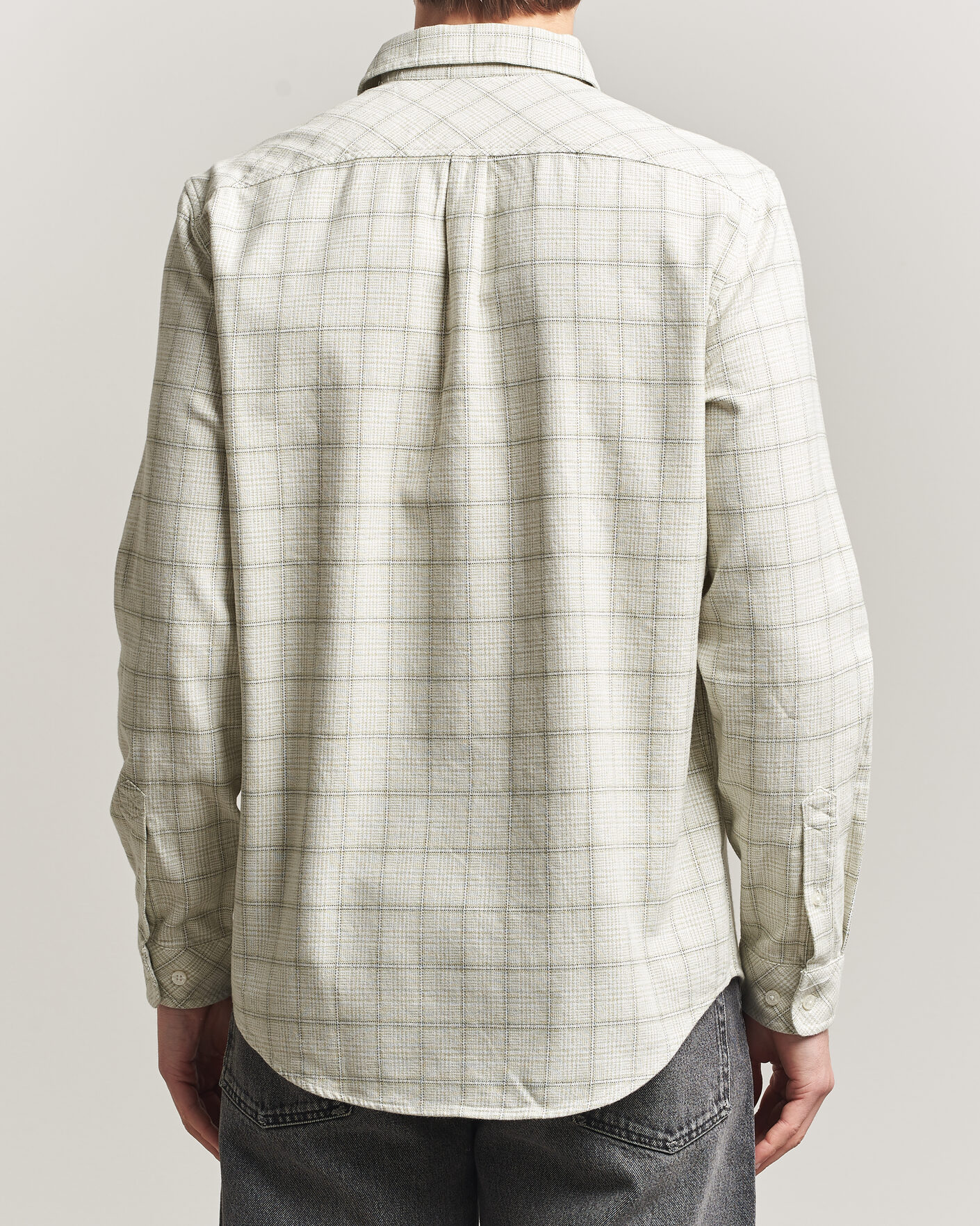 Herre | Skjorter | Samsøe Samsøe | Liam Checked Cotton Shirt Off White