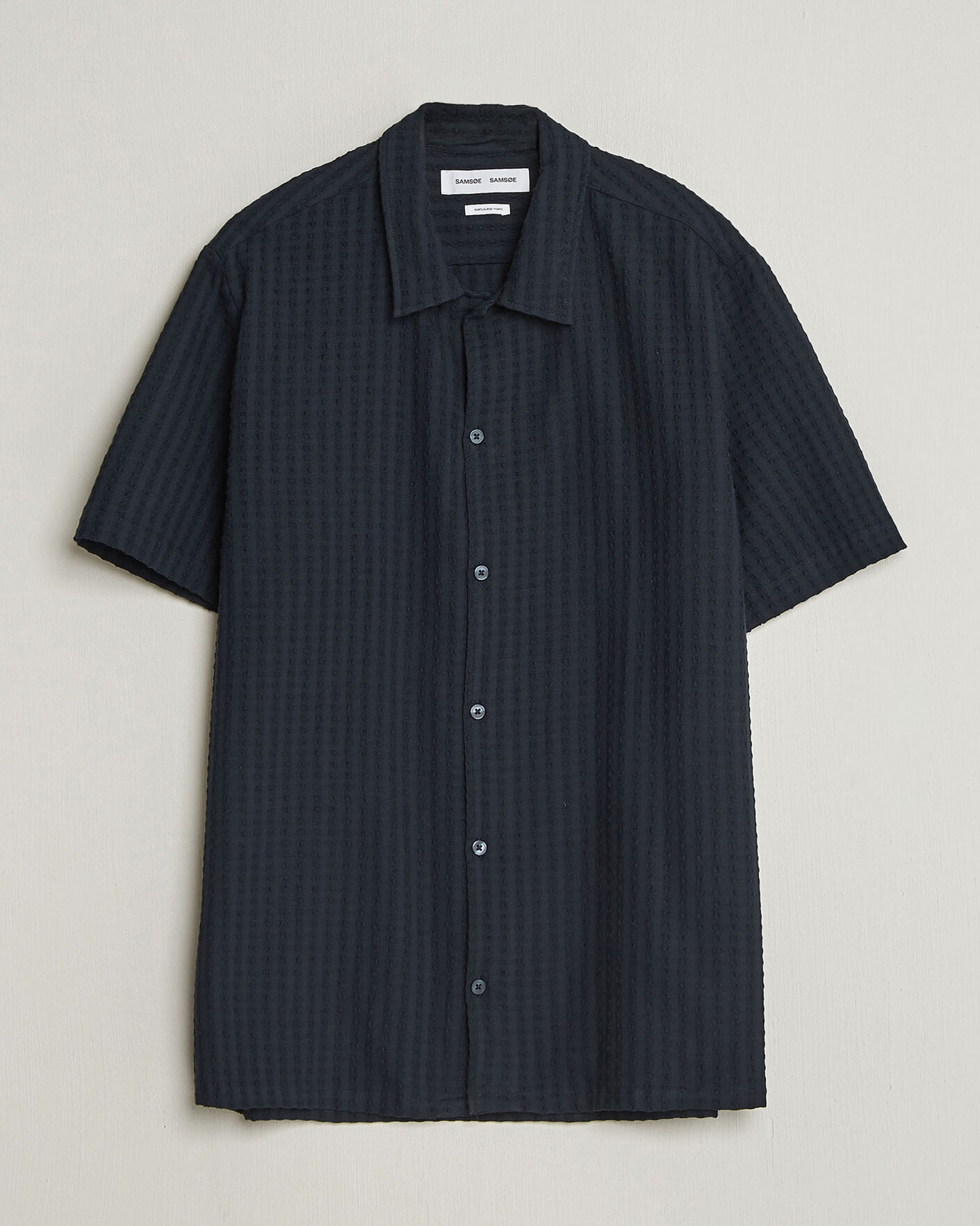 Herre | Skjorter | Samsøe Samsøe | Avan Structured Short Sleeve Shirt Salute Navy