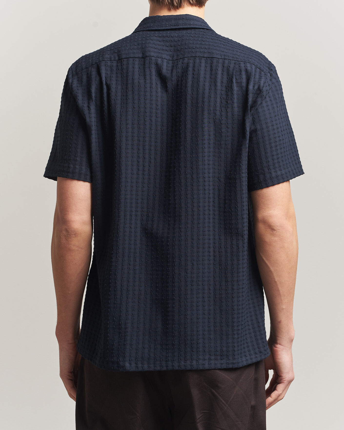 Herre | Skjorter | Samsøe Samsøe | Avan Structured Short Sleeve Shirt Salute Navy
