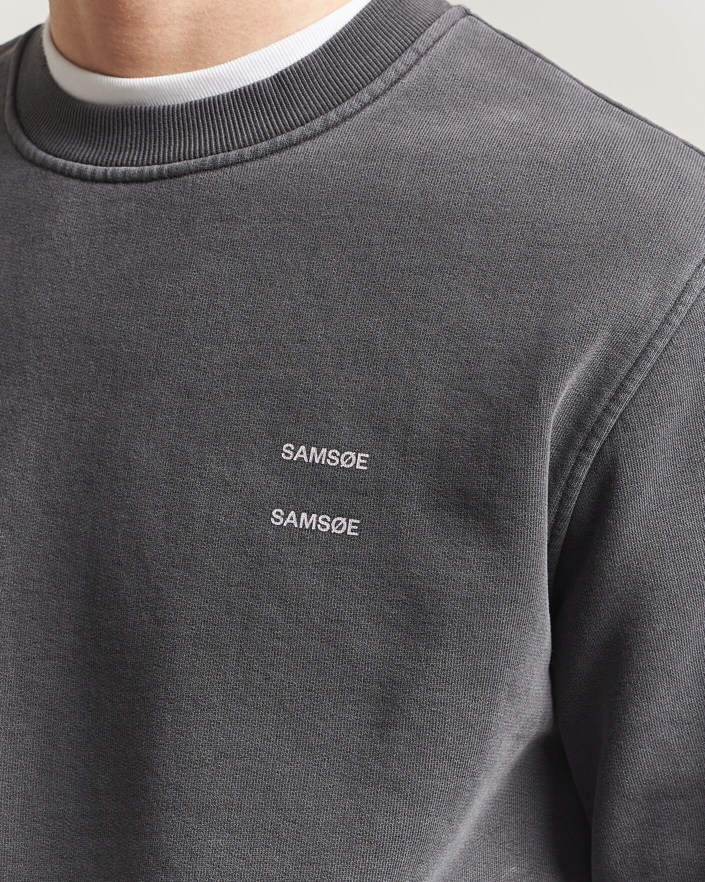 Herre | Trøjer | Samsøe Samsøe | Joel Washed Organic Cotton Sweatshirt Black