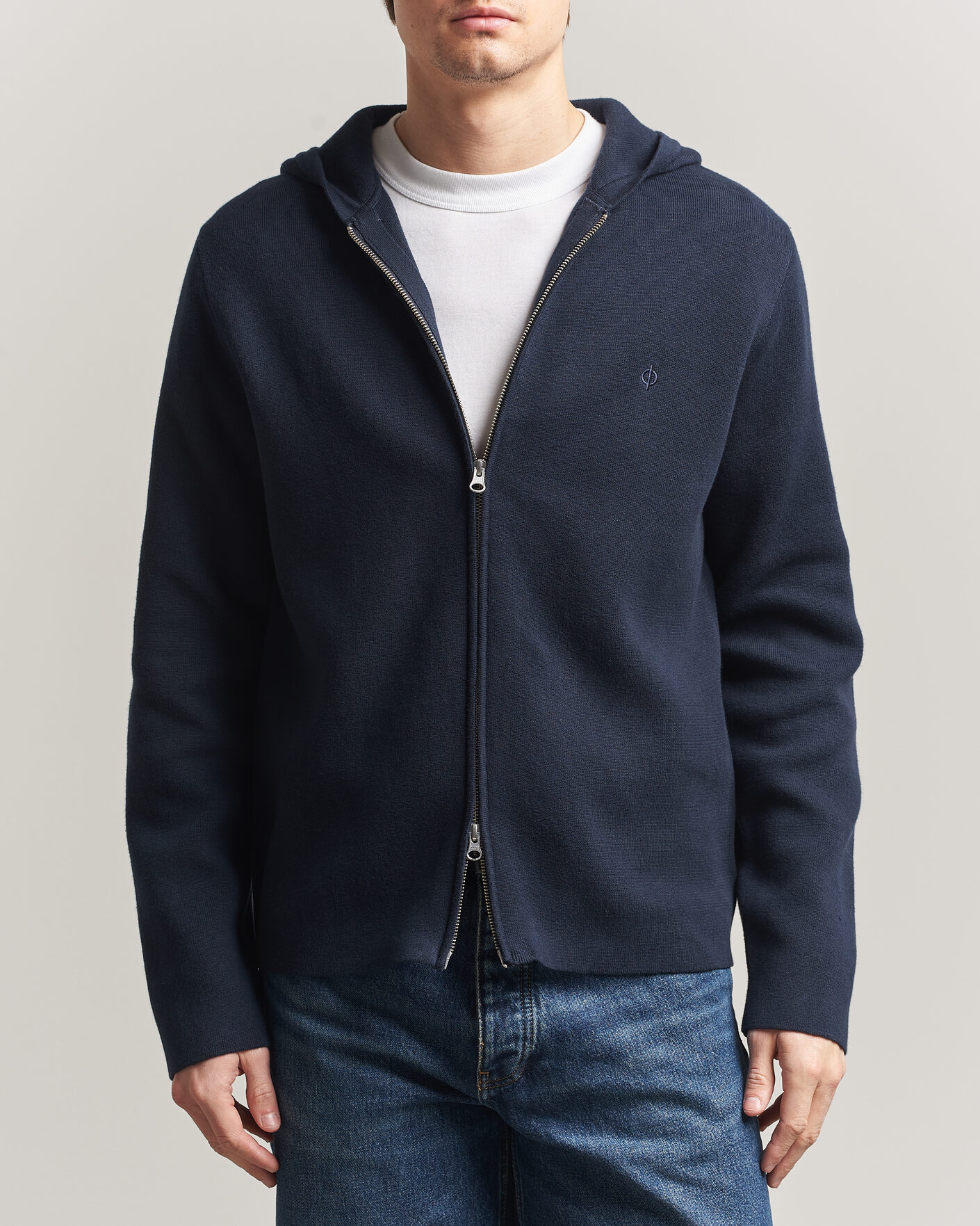 Herre | Trøjer | Samsøe Samsøe | Niklas Full Zip Hoodie Salute Navy