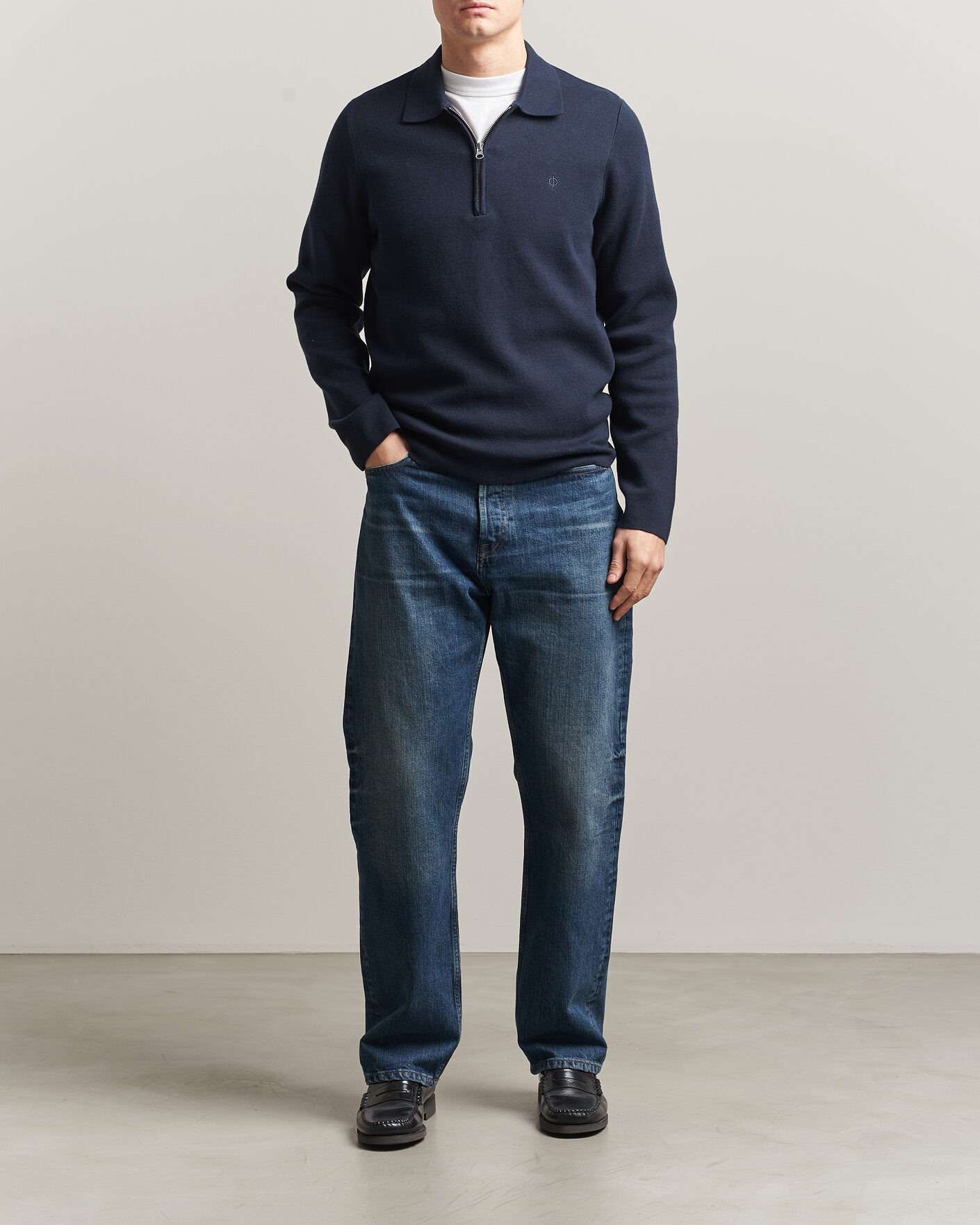 Herre | Trøjer | Samsøe Samsøe | Guna Half Zip Salute Navy