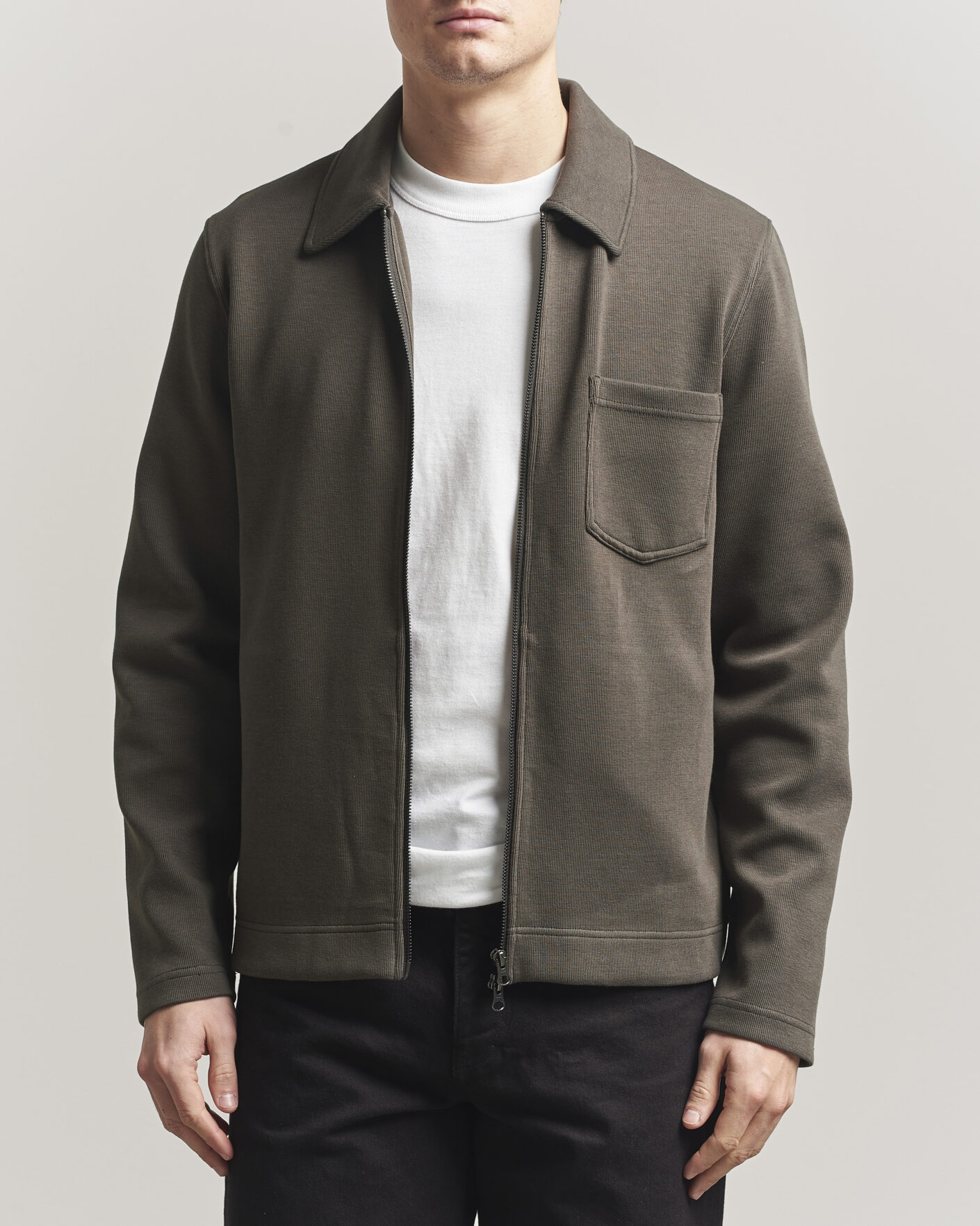 Herre | Trøjer | Samsøe Samsøe | Hannes Full Zip Black Olive