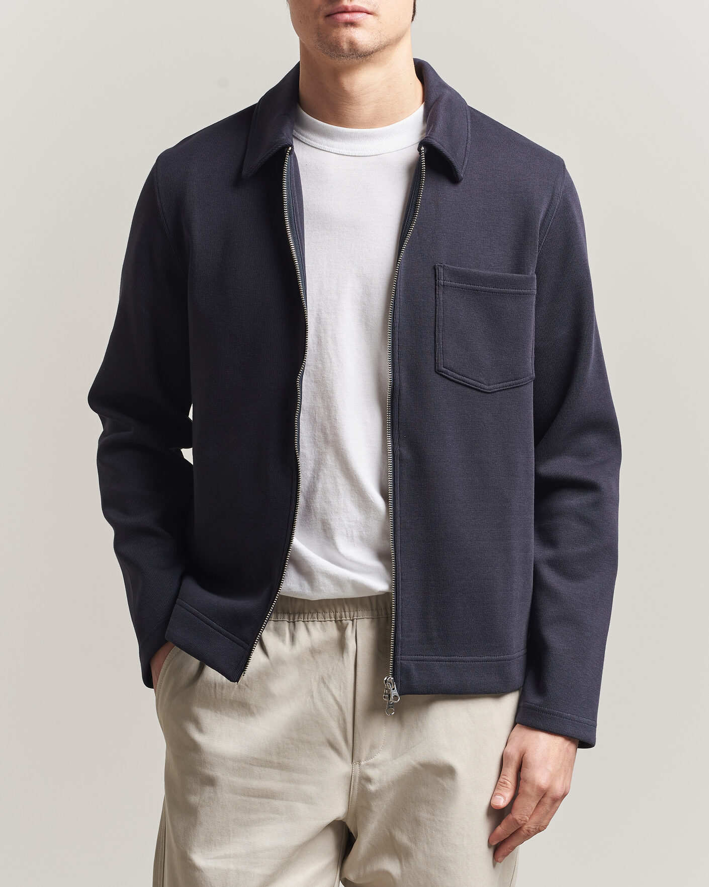 Herre | Trøjer | Samsøe Samsøe | Hannes Full Zip Salute Navy
