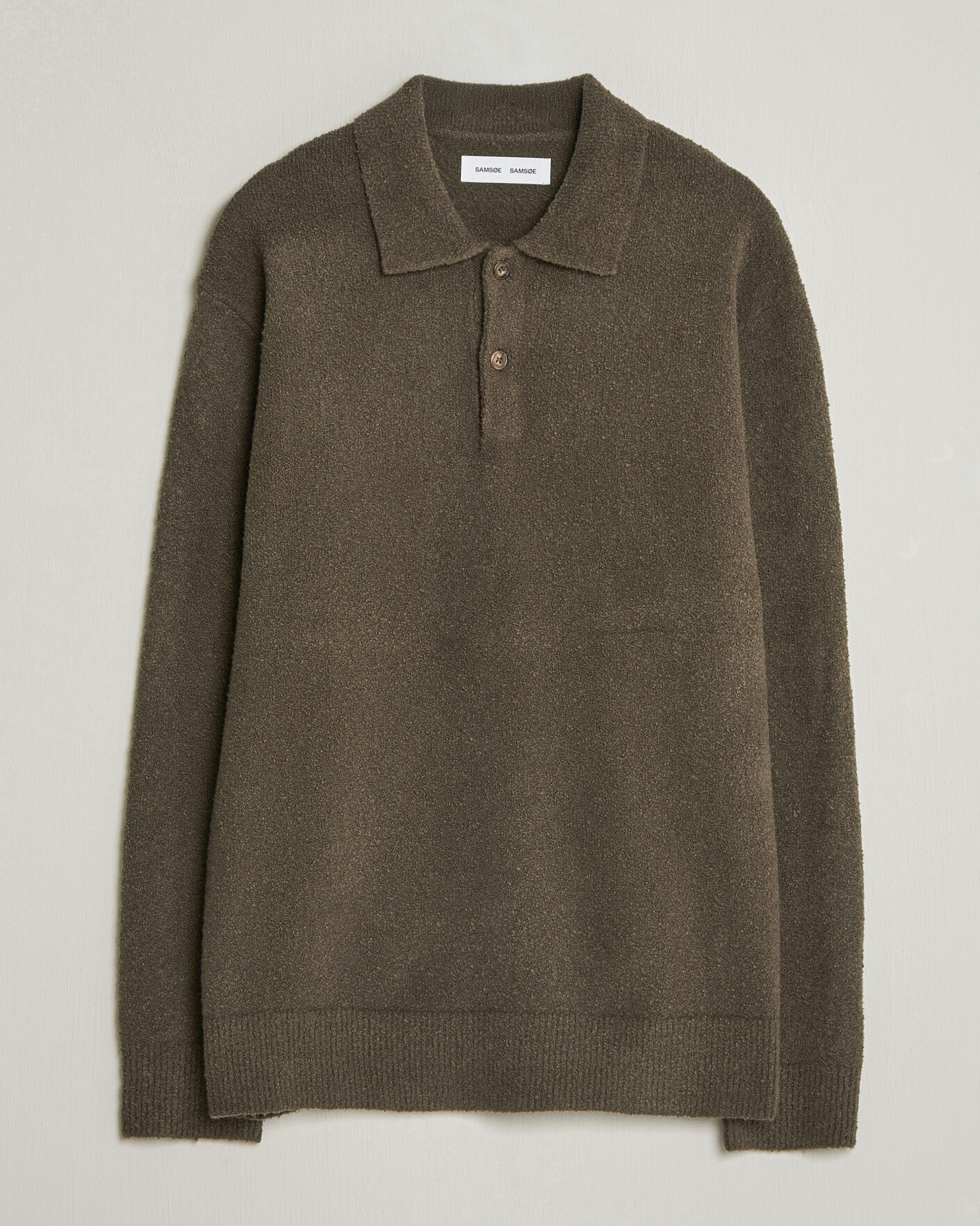 Herre | Trøjer | Samsøe Samsøe | Nino Knitted Polo Black Olive