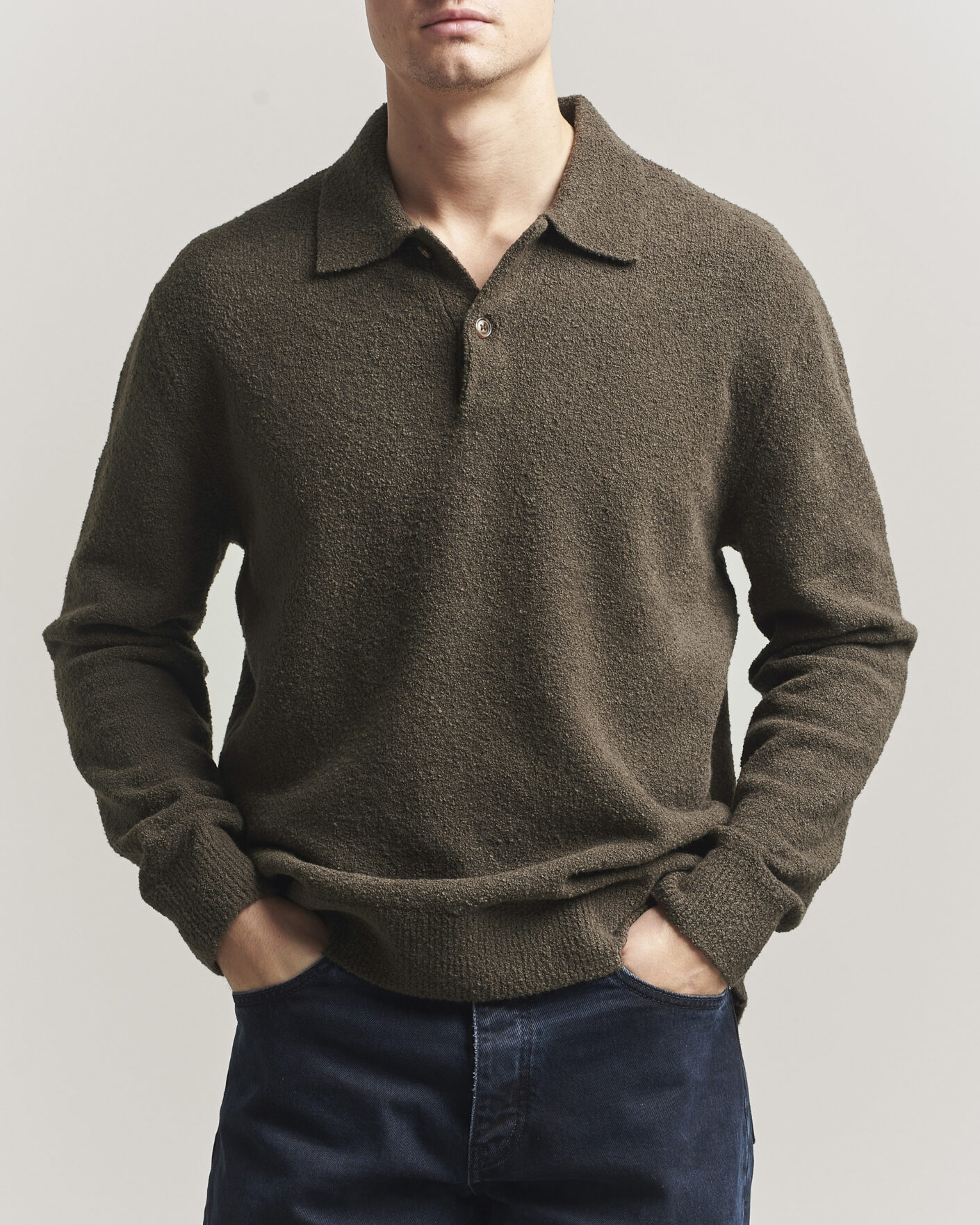 Herre | Trøjer | Samsøe Samsøe | Nino Knitted Polo Black Olive