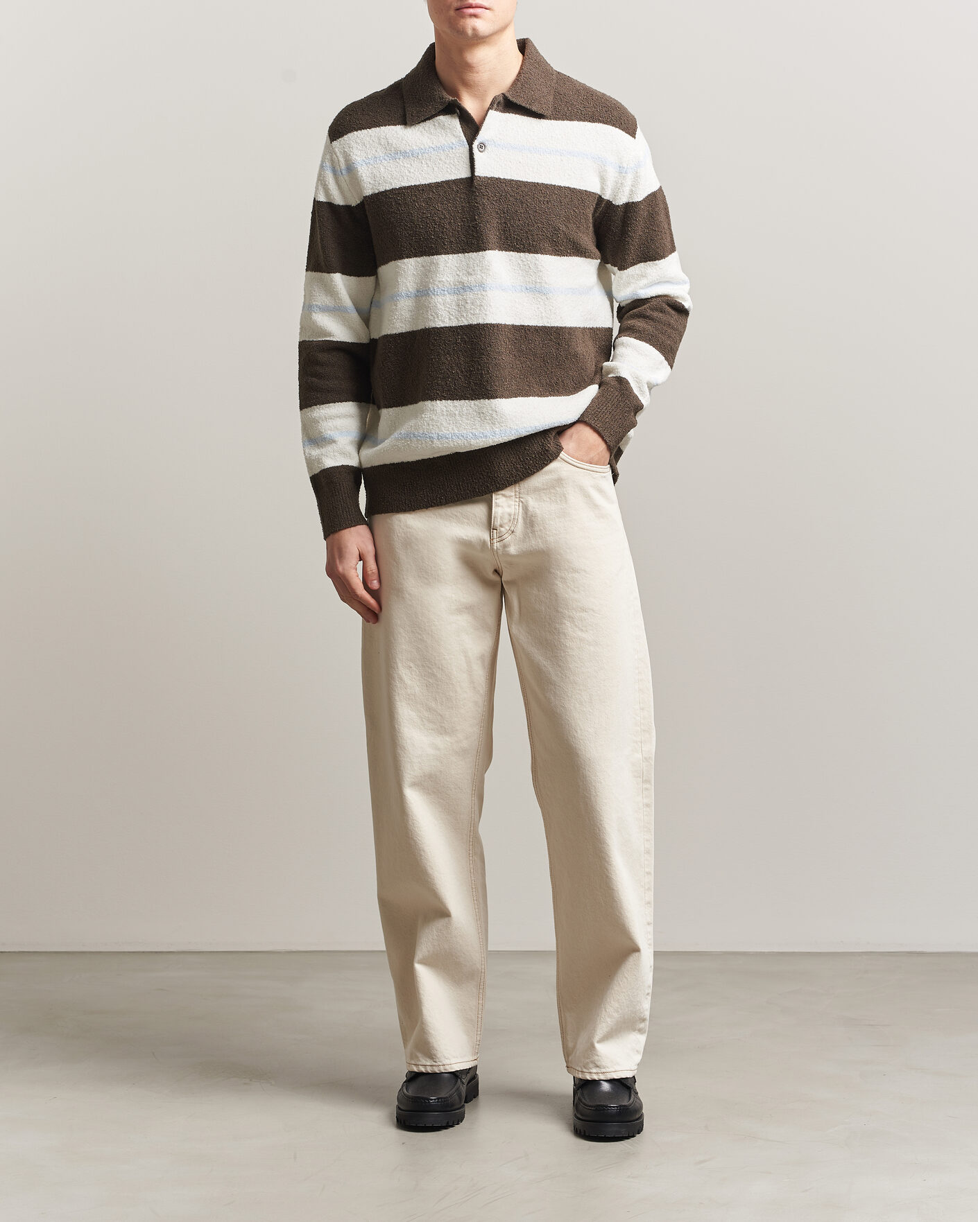 Herre | Trøjer | Samsøe Samsøe | Nino Knitted Polo Black Olive/White