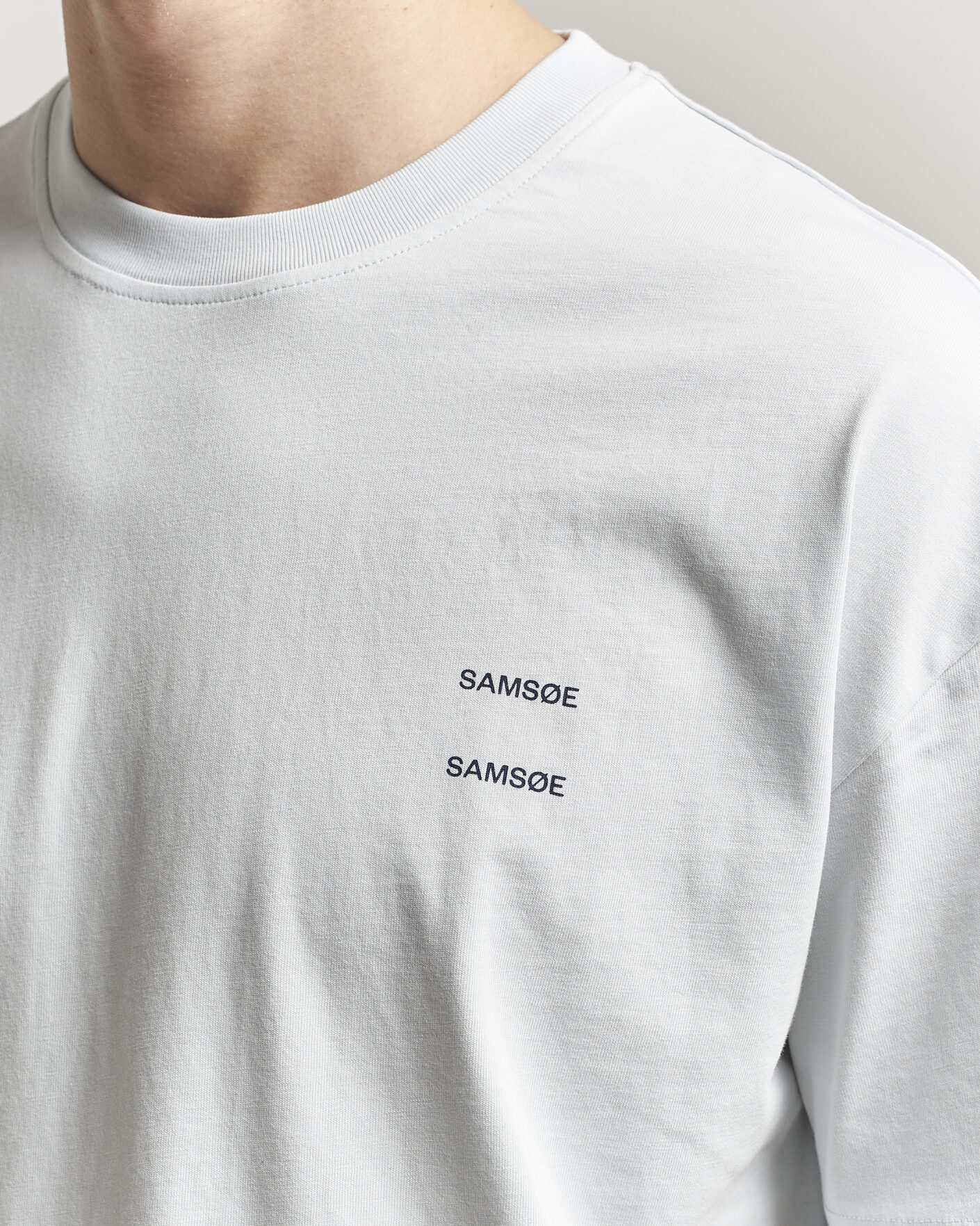 Herre | T-Shirts | Samsøe Samsøe | Joel Organic Cotton T-Shirt Skywriting