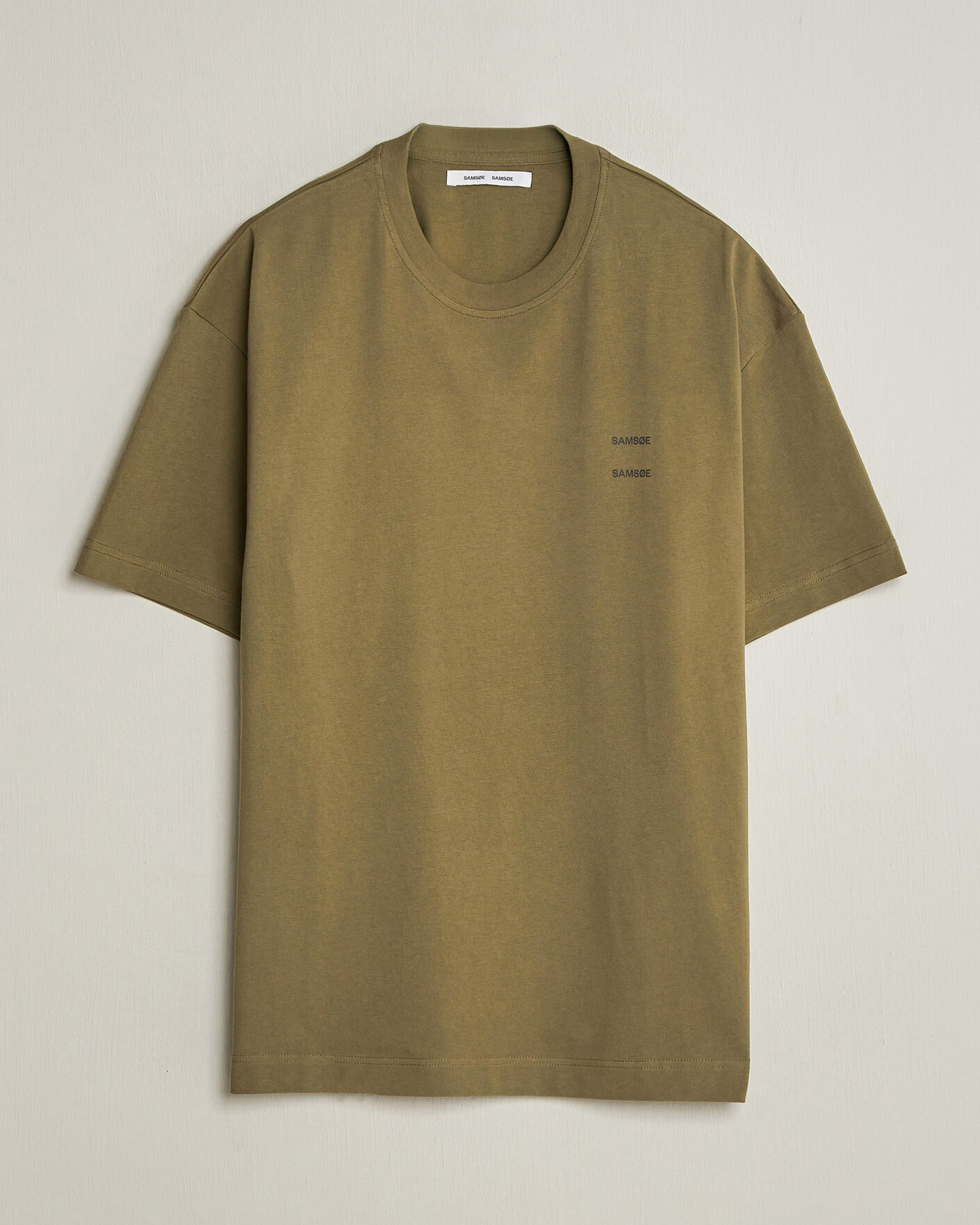 Herre | T-Shirts | Samsøe Samsøe | Joel Organic Cotton T-Shirt Burnt Olive