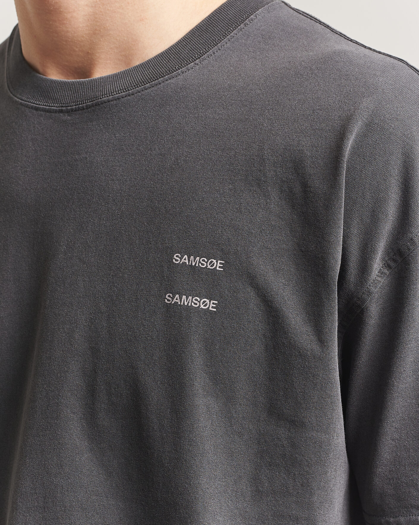 Herre | T-Shirts | Samsøe Samsøe | Joel Washed Organic Cotton T-Shirt Black