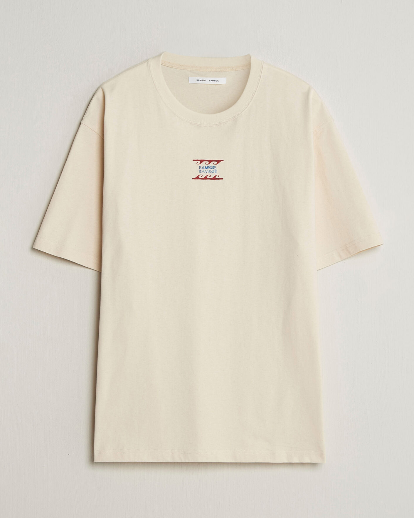 Herre | T-Shirts | Samsøe Samsøe | Gergei Printed Crew Neck T-Shirt Neutral