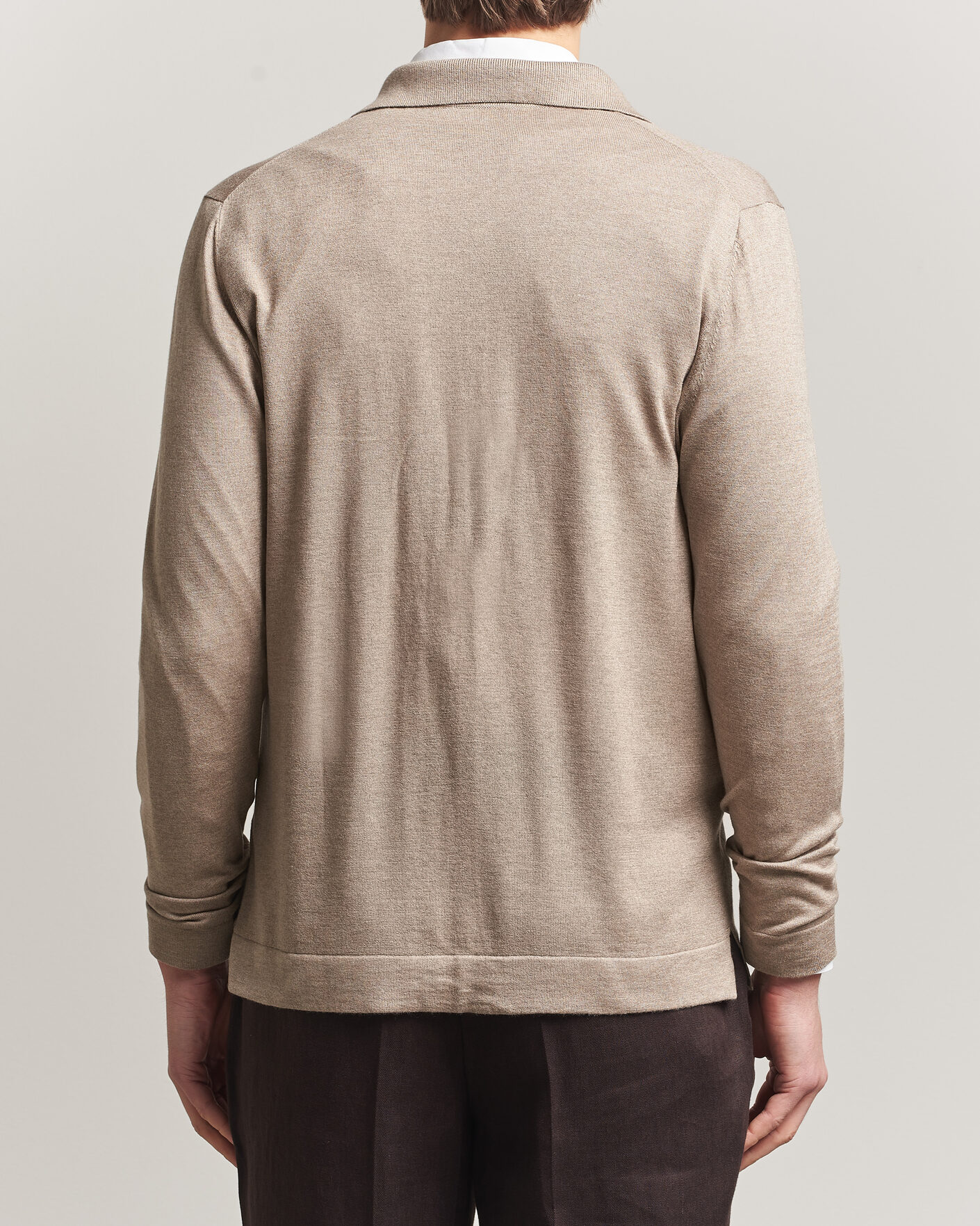 Herre | Trøjer | Stenströms | Silk/Cashmere Cardigan Taupe