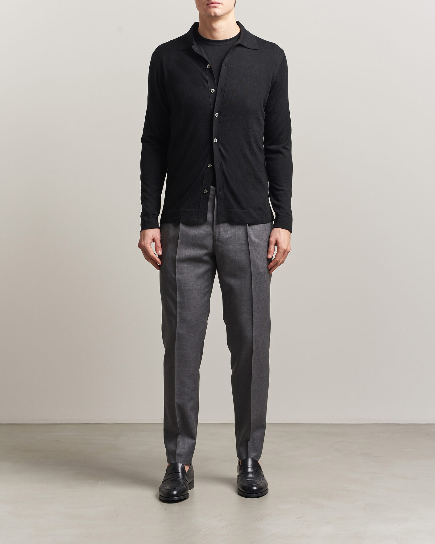 Herre | Trøjer | Stenströms | Silk/Cashmere Cardigan Black
