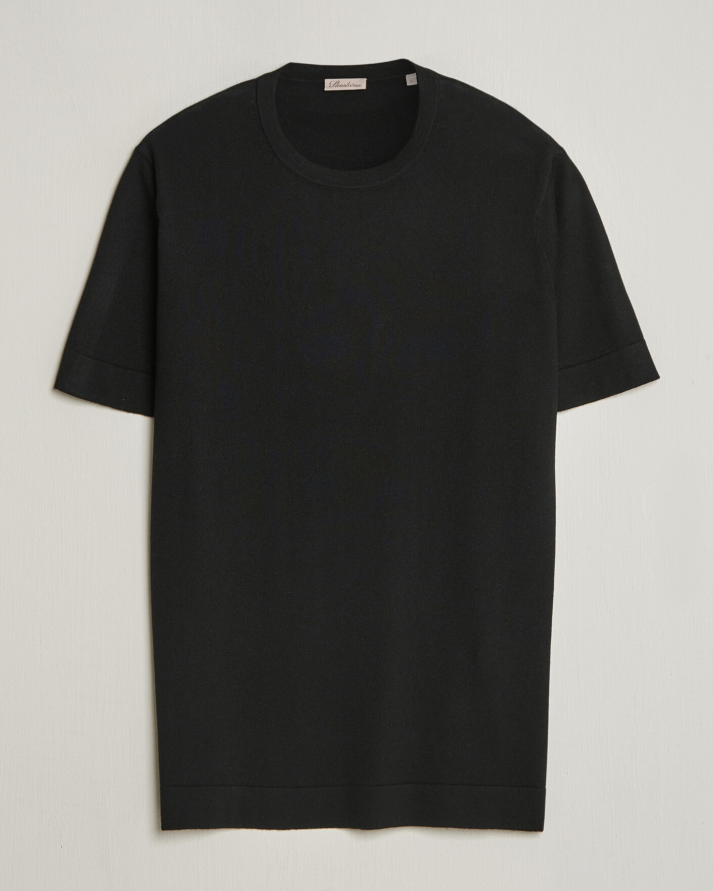 Herre | T-Shirts | Stenströms | Silk/Cashmere T-Shirt Black