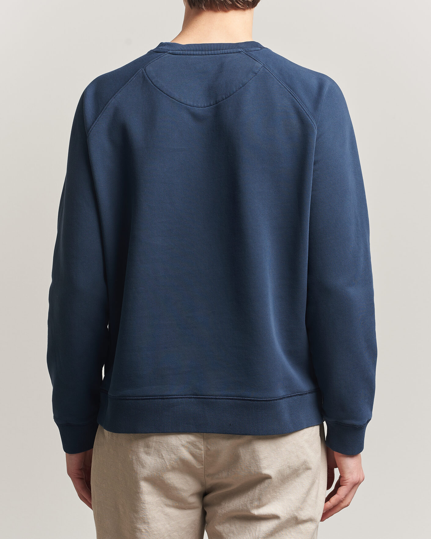Herre | Trøjer | Stenströms | Raglan Crew Logo Sweater Navy