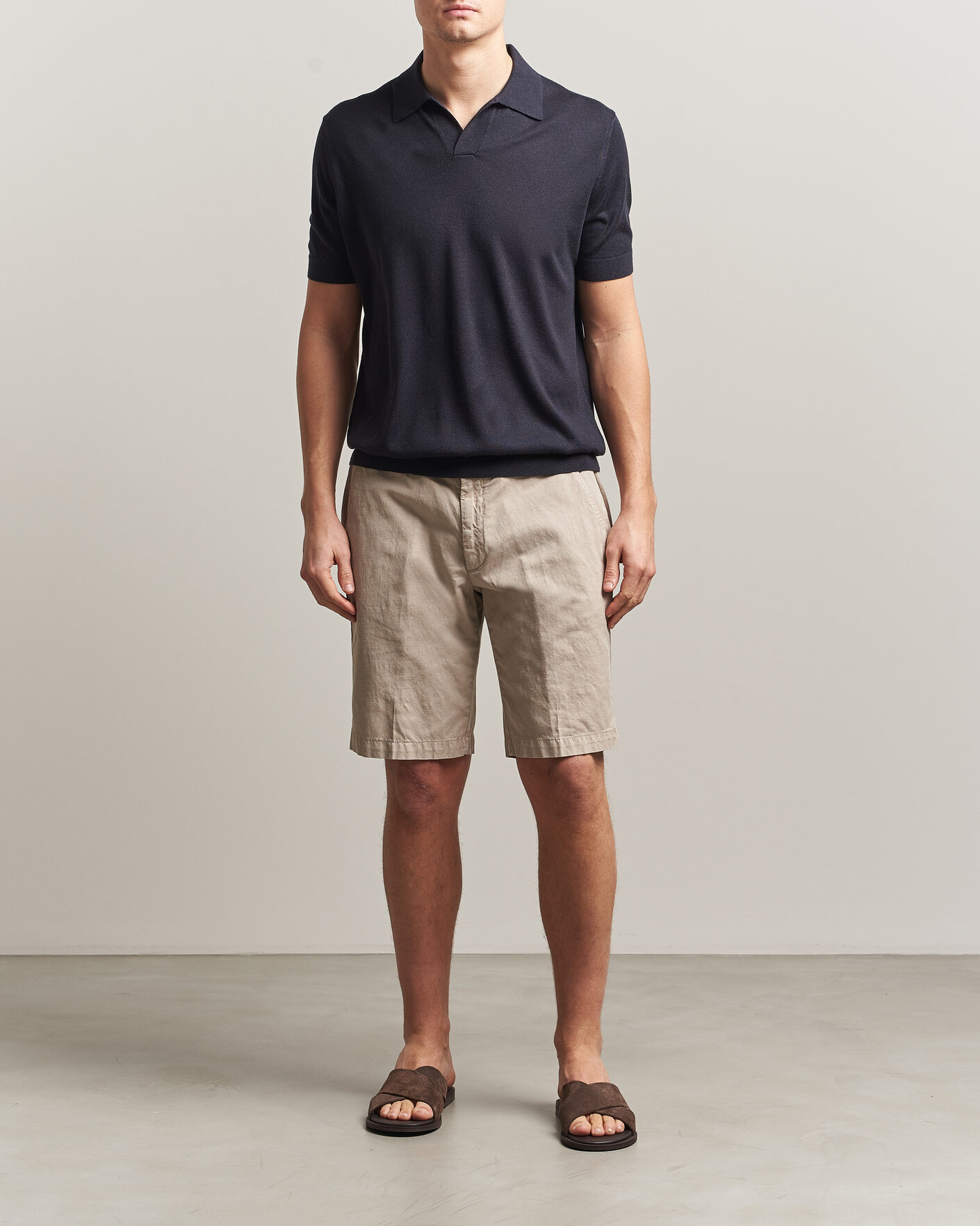Herre | Polotrøjer | Stenströms | Silk/Cashmere Polo Navy
