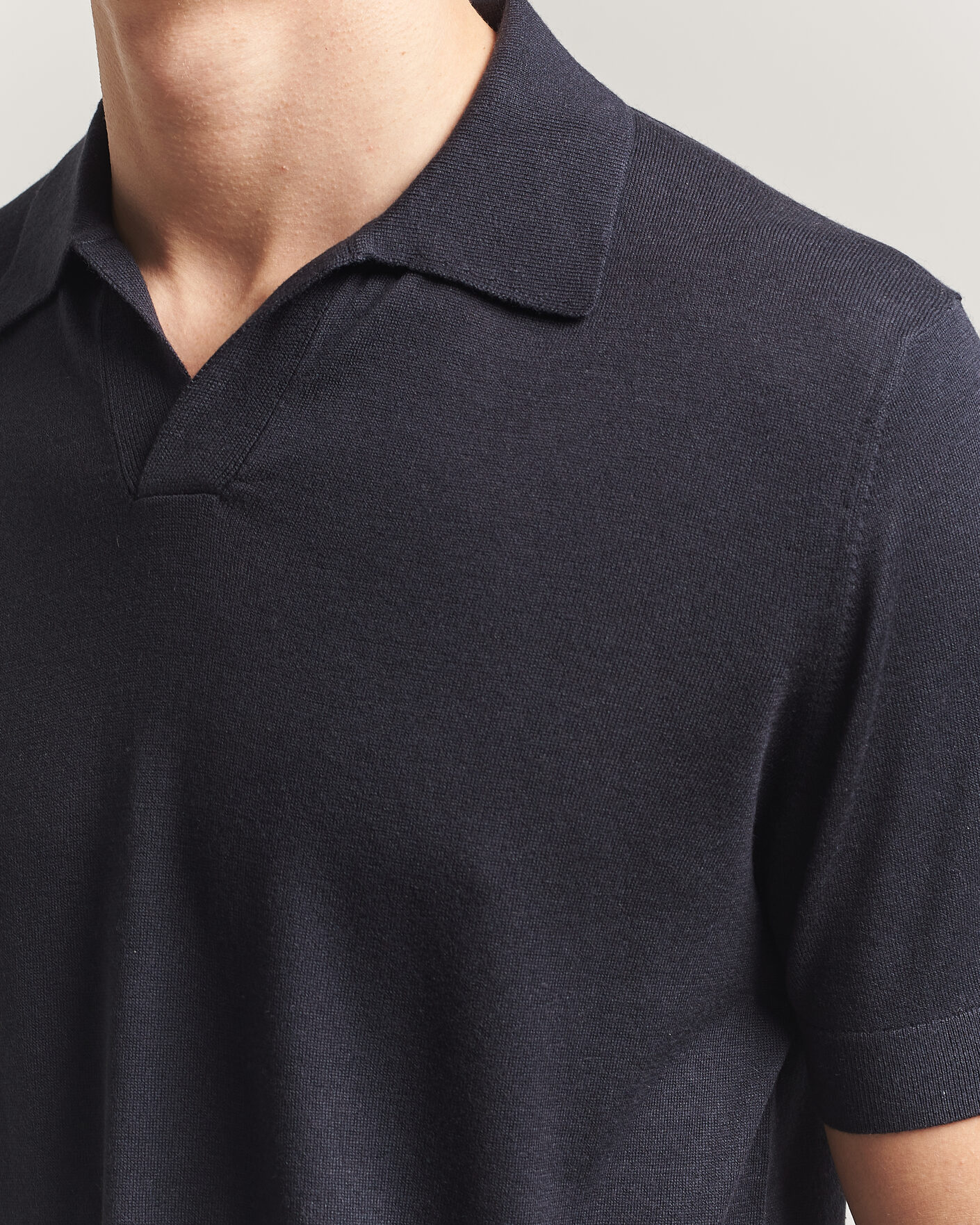 Herre | Polotrøjer | Stenströms | Silk/Cashmere Polo Navy