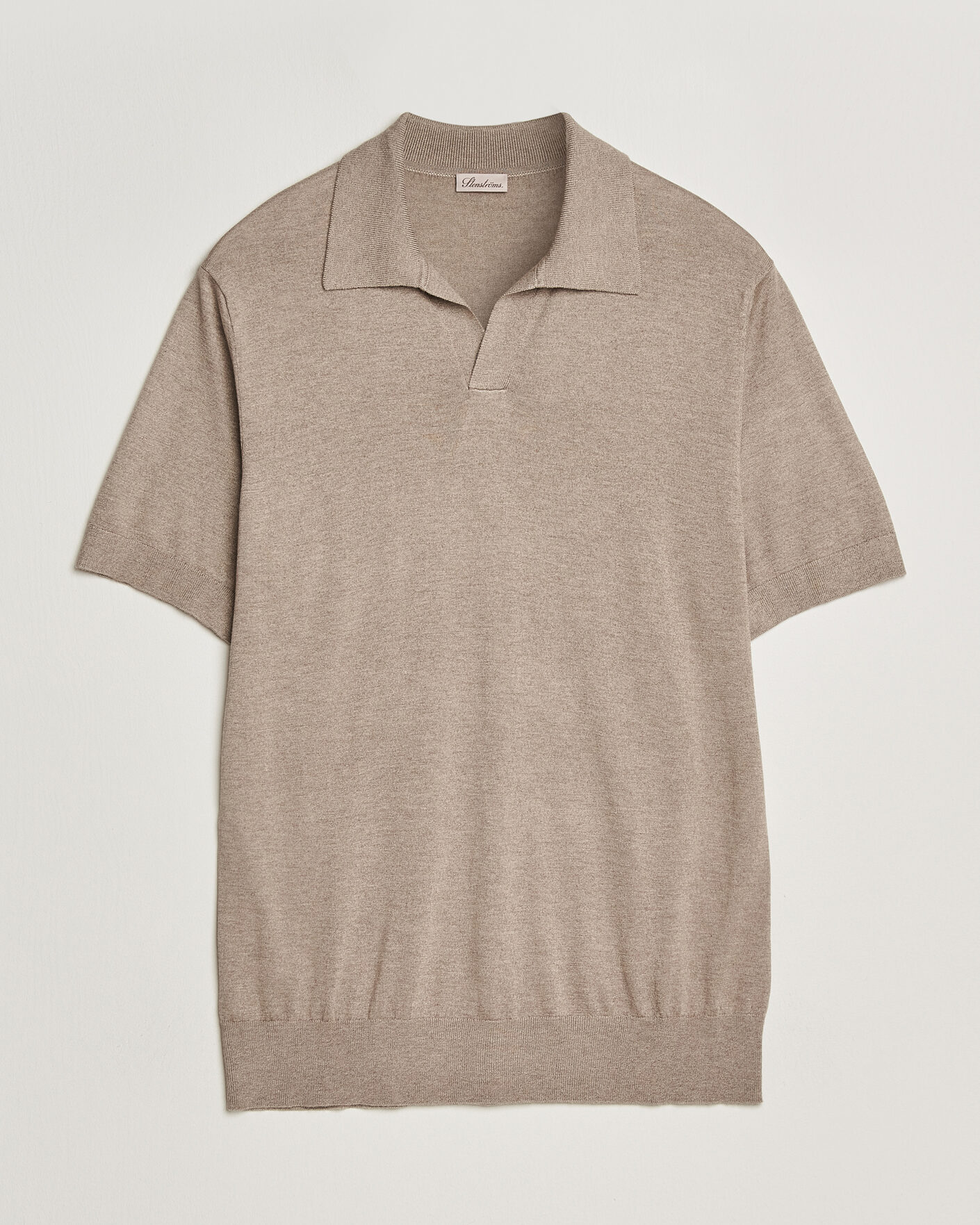 Herre | Polotrøjer | Stenströms | Silk/Cashmere Polo Taupe