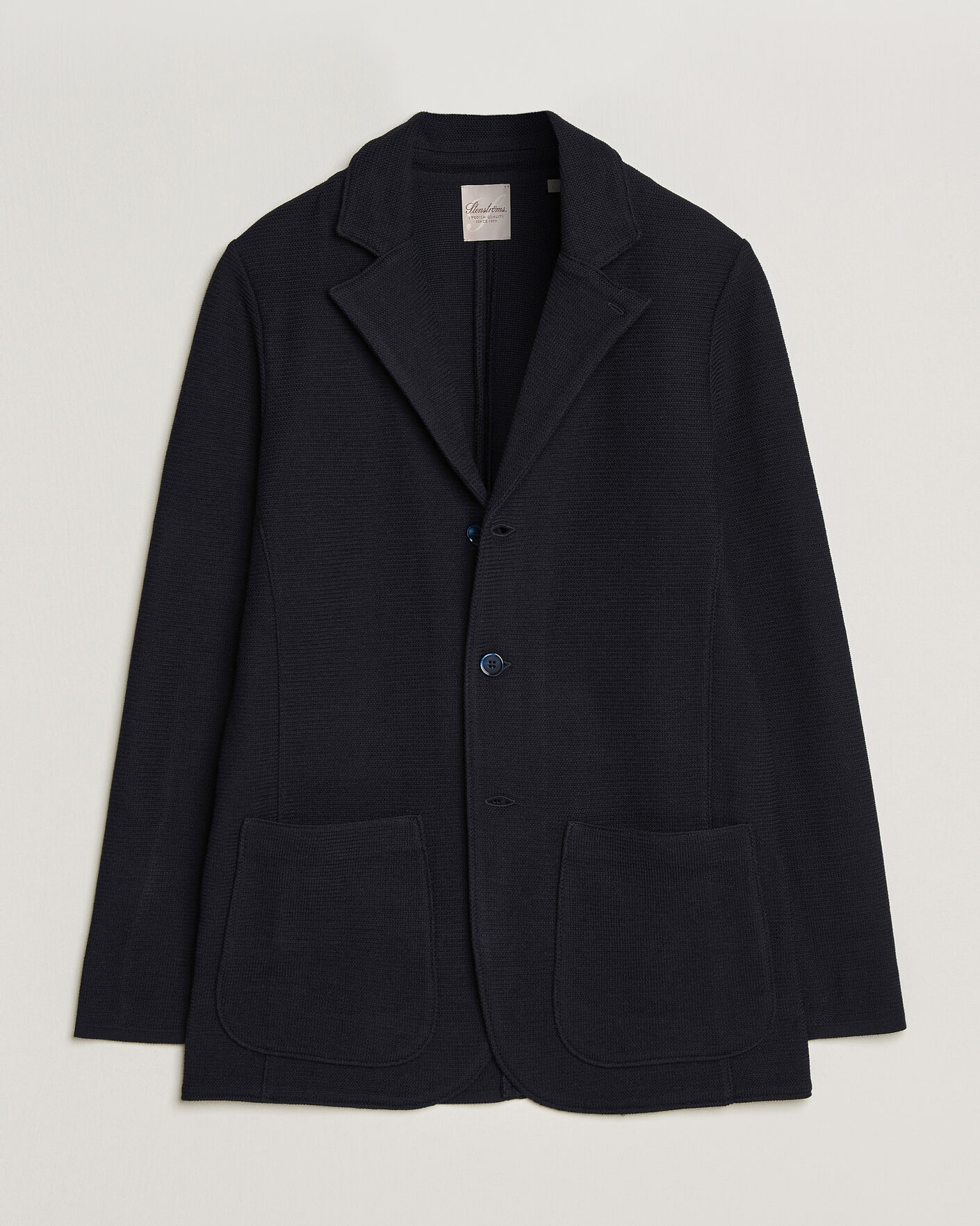 Herre | Blazere & jakker | Stenströms | Milano Knitted Textured Blazer Navy