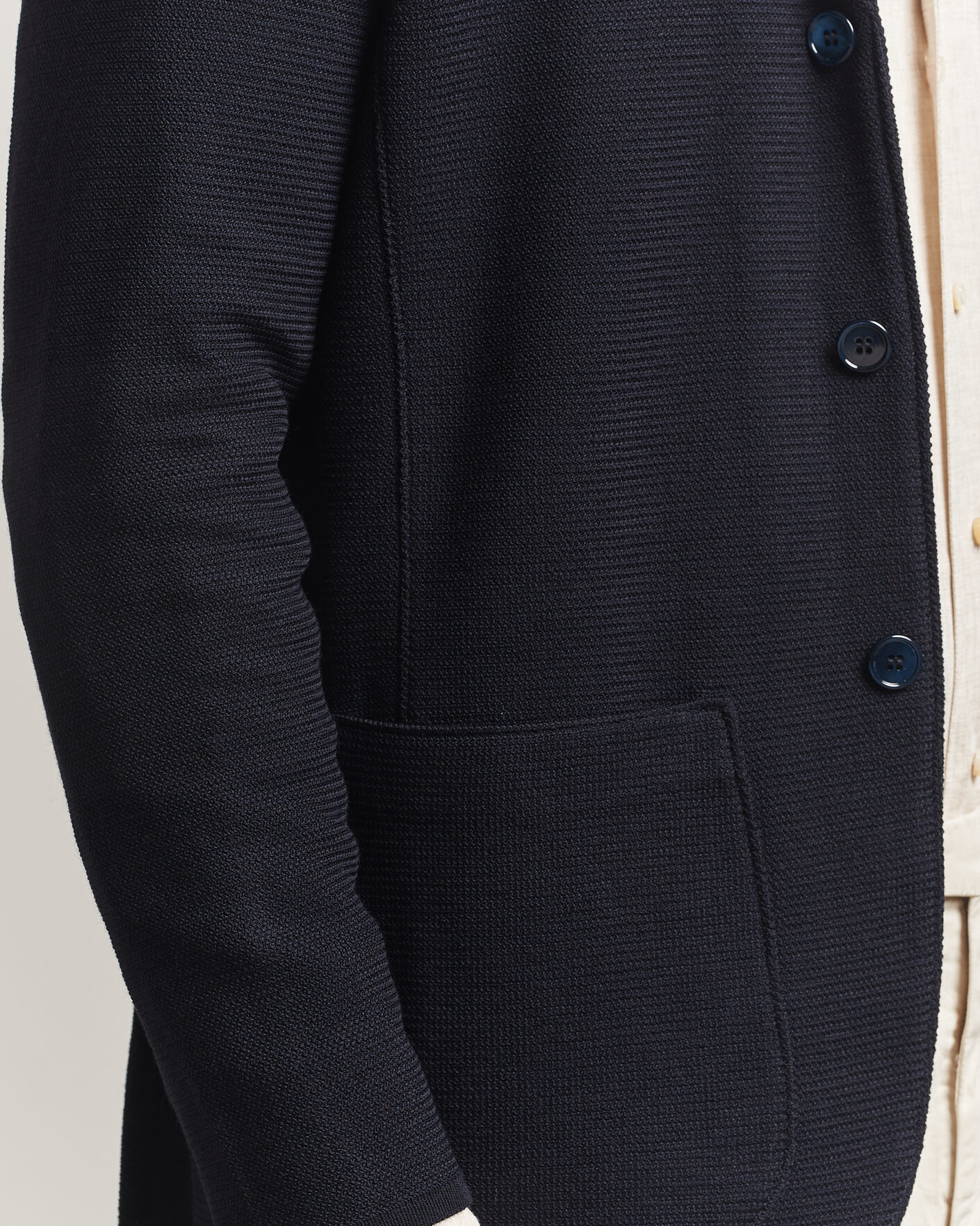 Herre | Blazere & jakker | Stenströms | Milano Knitted Textured Blazer Navy