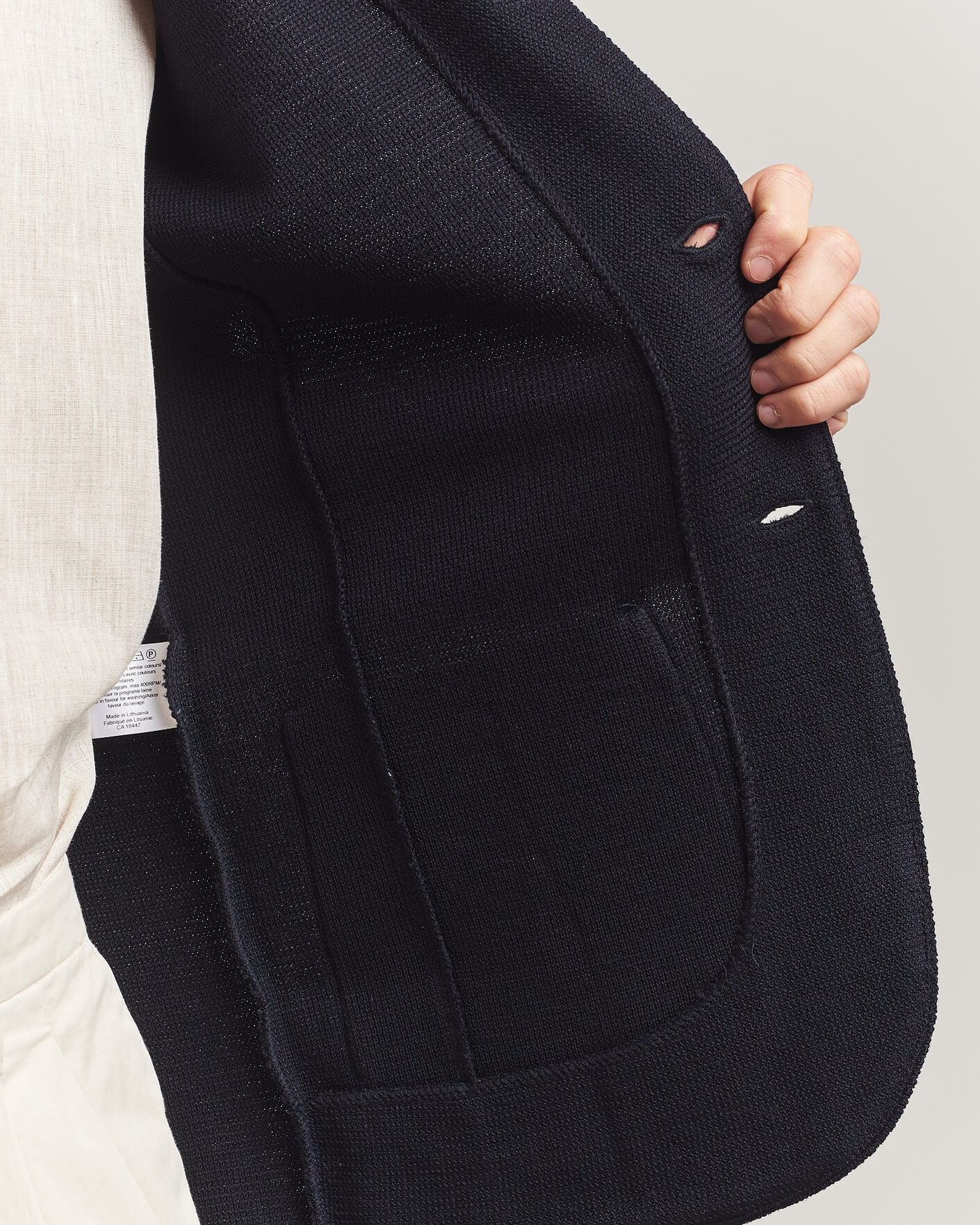 Herre | Blazere & jakker | Stenströms | Milano Knitted Textured Blazer Navy