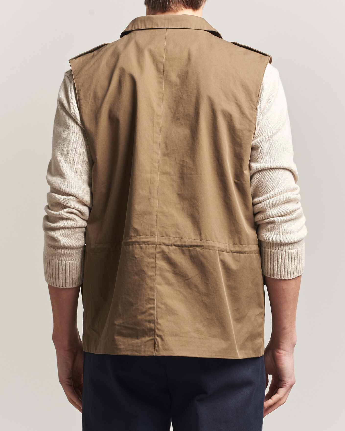 Herre | Veste | Stenströms | Cotton  Twill Vest Olive