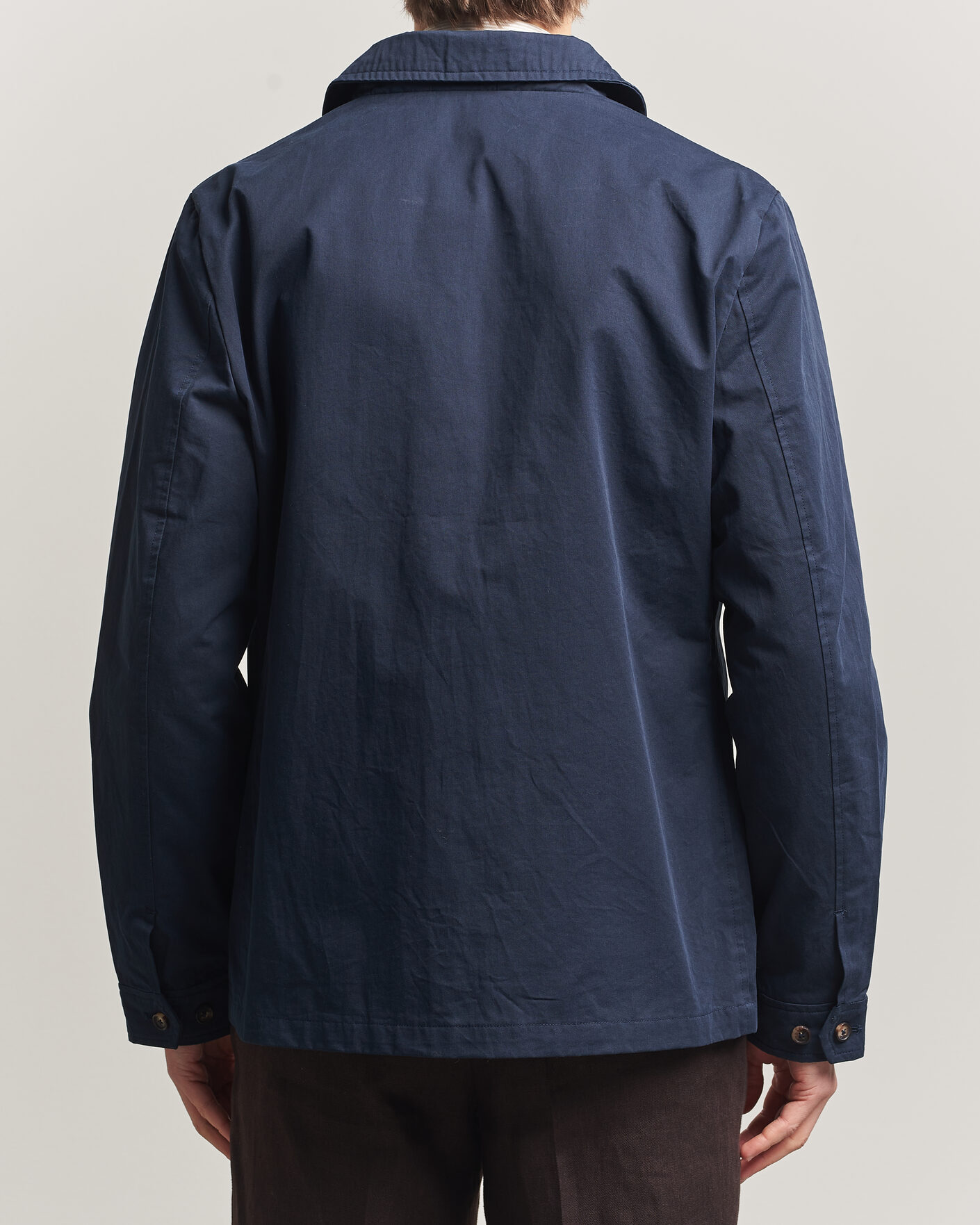 Herre | Jakker | Stenströms | Cotton Twill Overshirt Navy