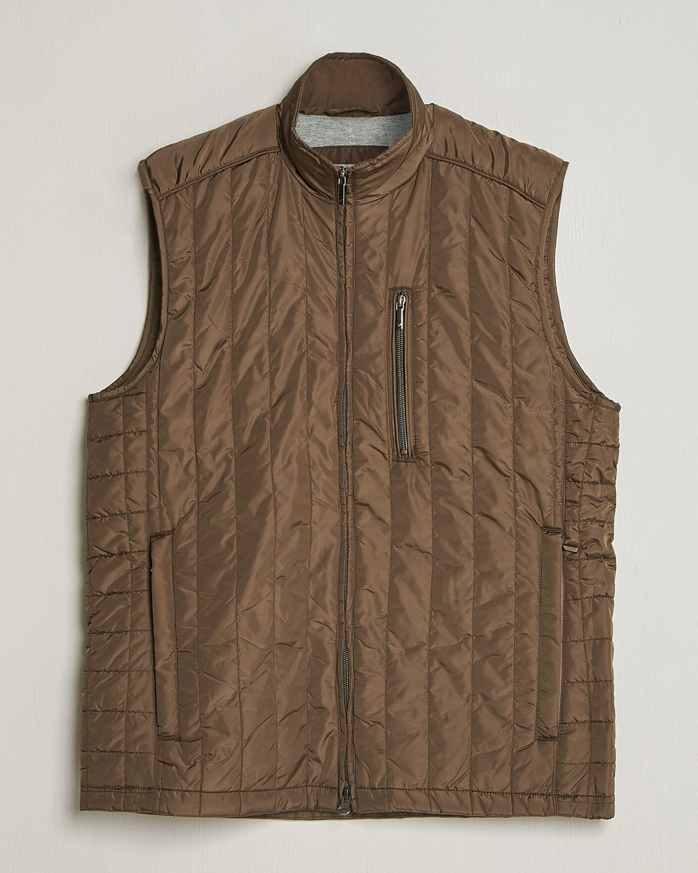 Herre | Veste | Stenströms | Nylon Quilted Light Padded Vest Olive