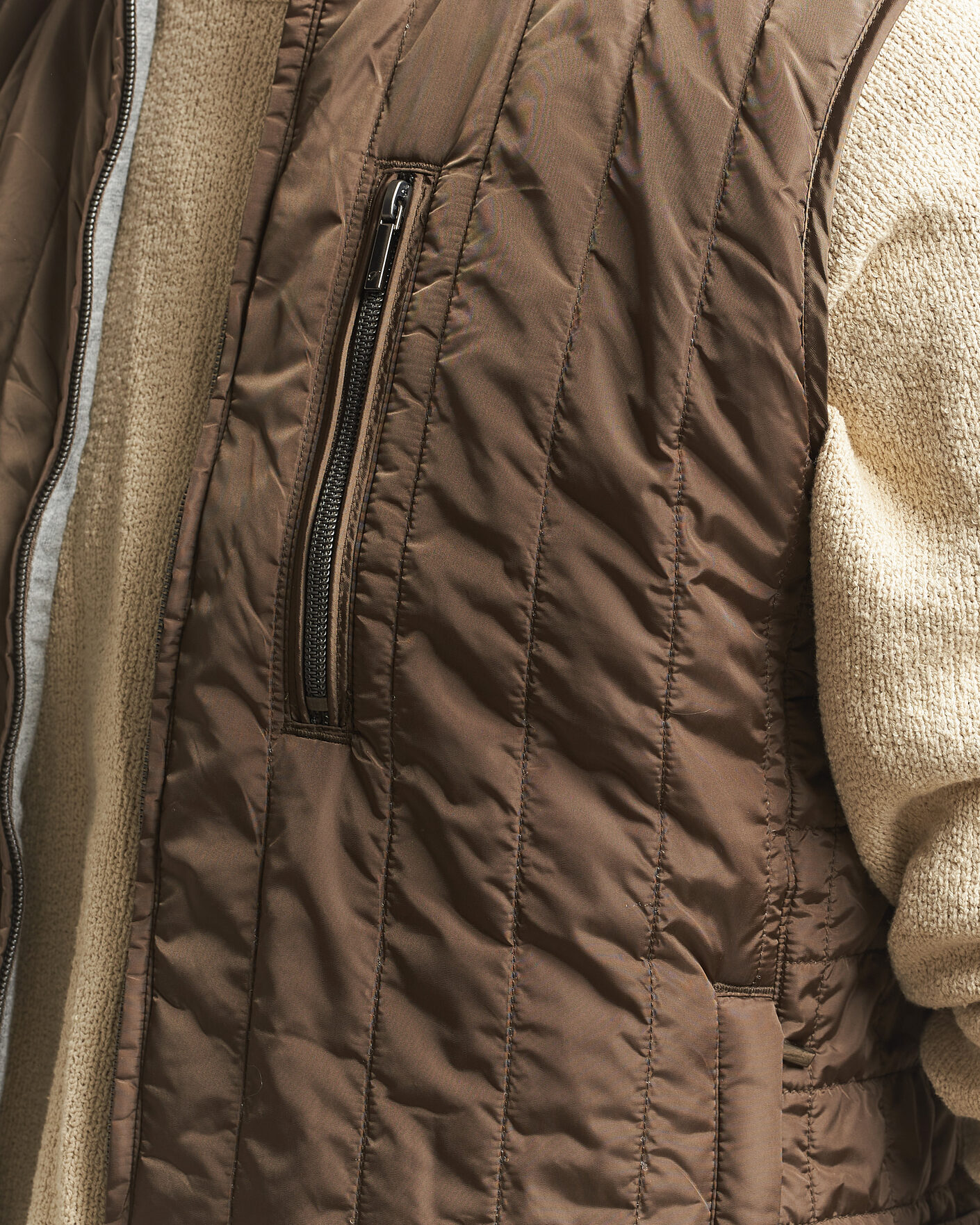 Herre | Veste | Stenströms | Nylon Quilted Light Padded Vest Olive