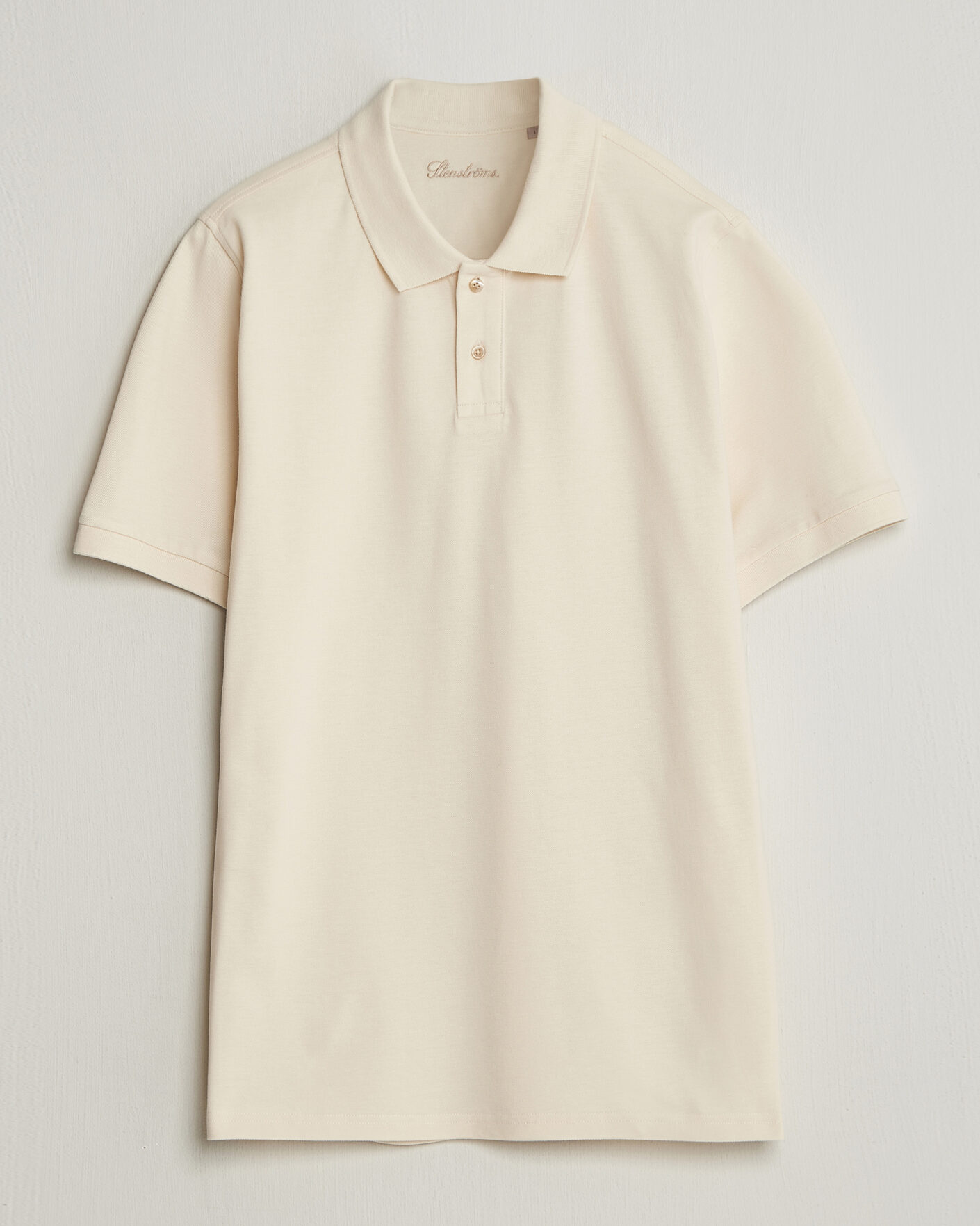 Herre | Polotrøjer | Stenströms | Organic Cotton Piquet Polo Shirt Beige
