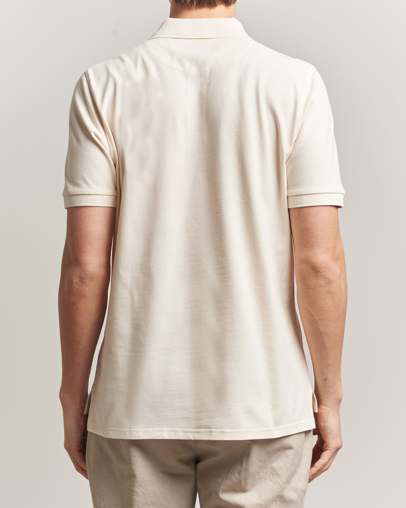 Herre | Polotrøjer | Stenströms | Organic Cotton Piquet Polo Shirt Beige