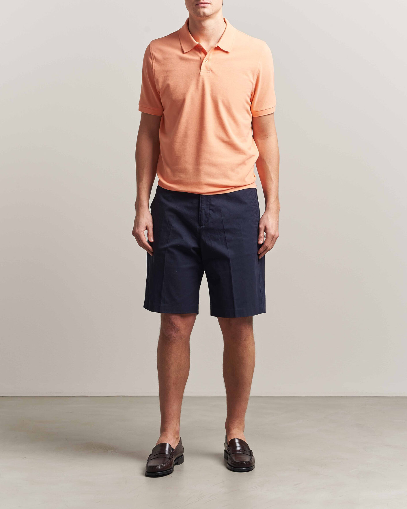 Herre | Polotrøjer | Stenströms | Organic Cotton Piquet Polo Shirt Mandarin