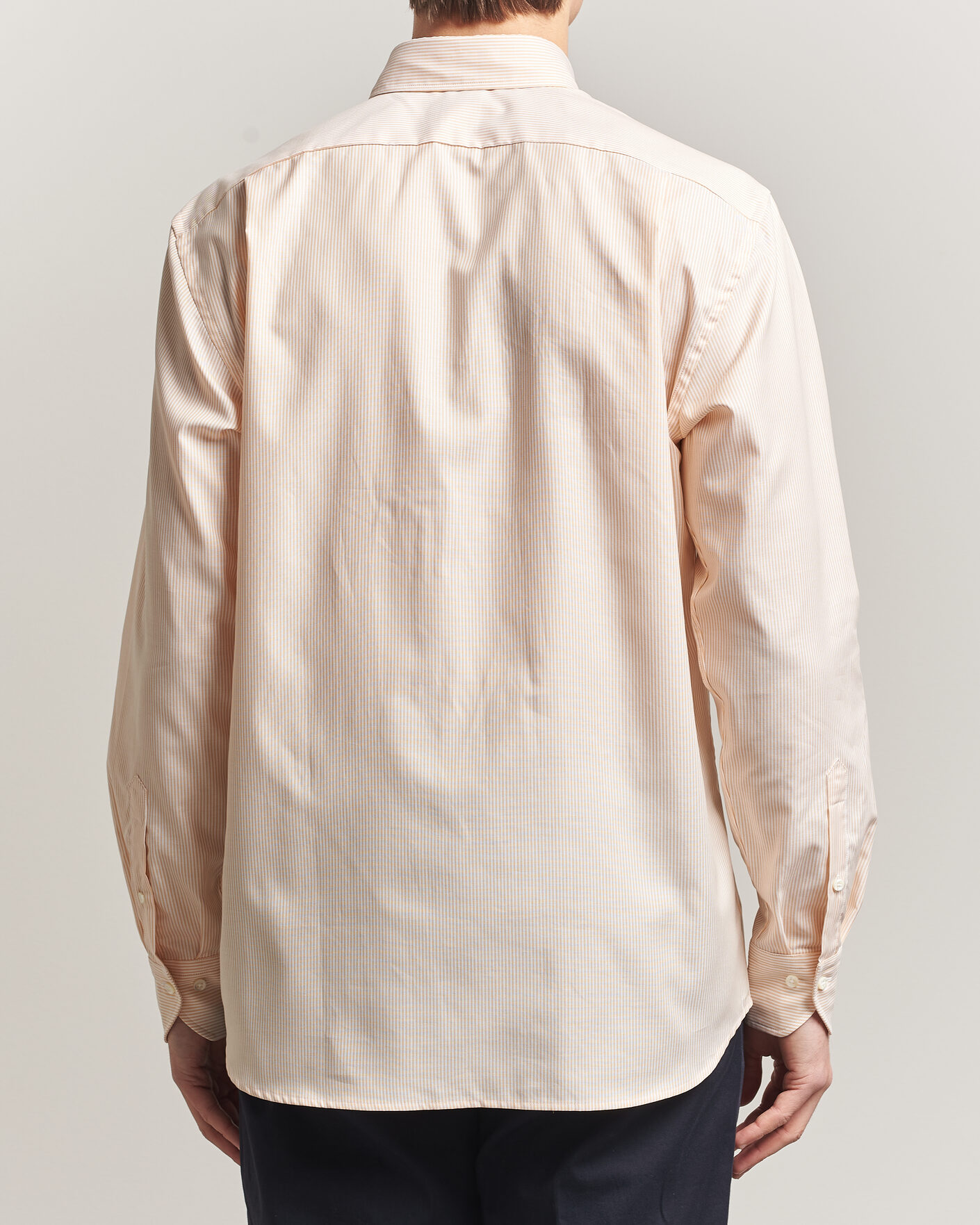 Herre | Skjorter | Stenströms | Regular Fit Thin Striped Oxford Shirt Orange