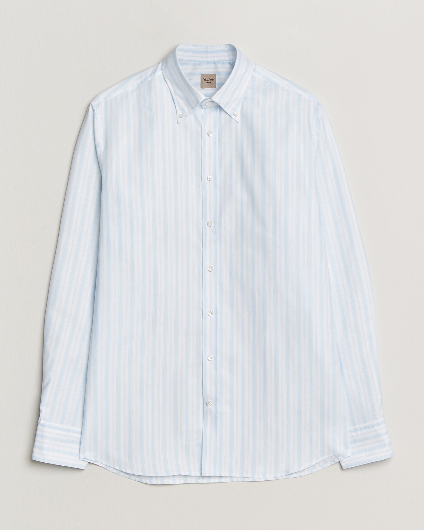 Herre | Skjorter | Stenströms | Regular Fit Striped Oxford Shirt Light Blue