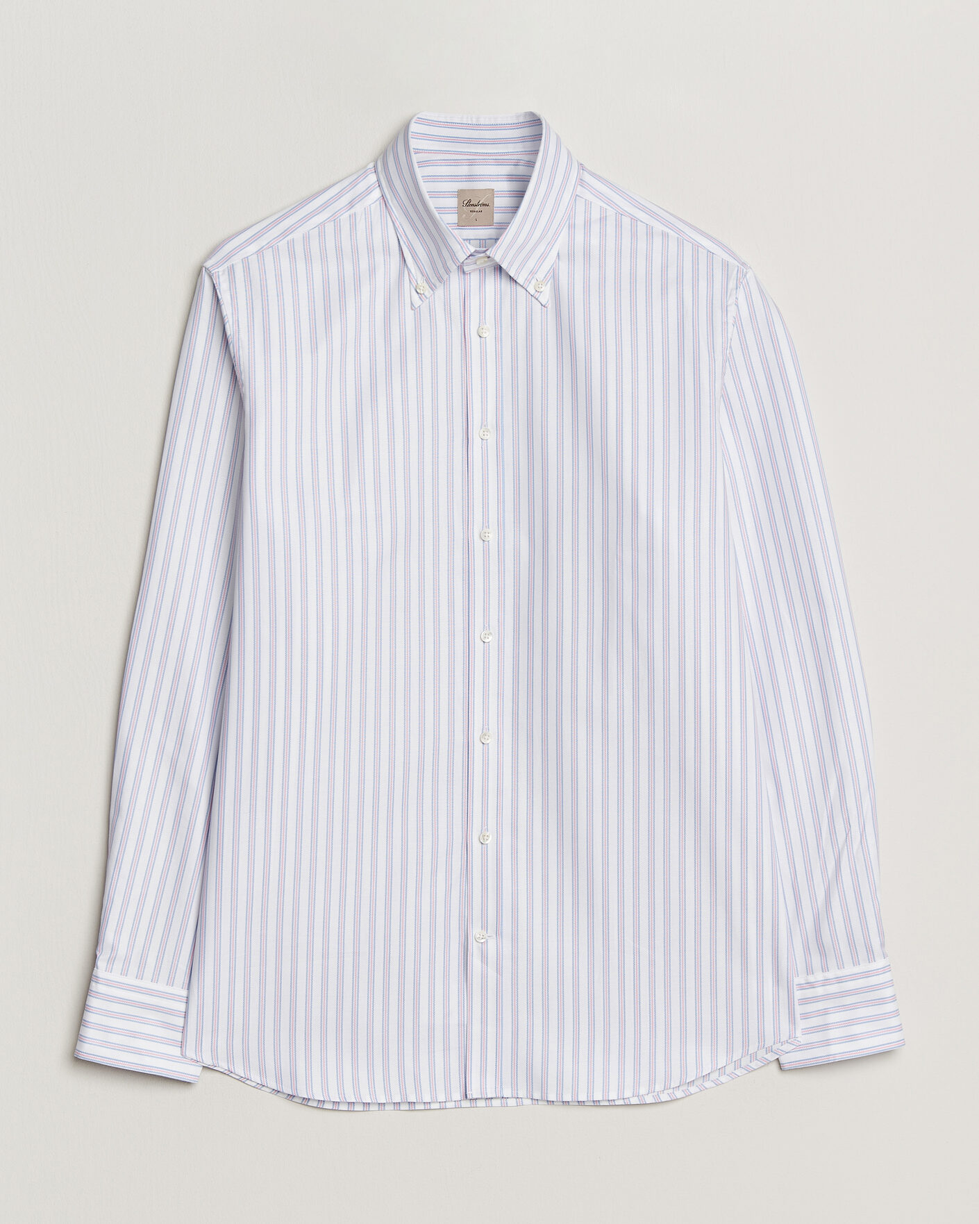 Herre | Skjorter | Stenströms | Regular Fit Multi Striped Oxford Shirt Blue/Pink