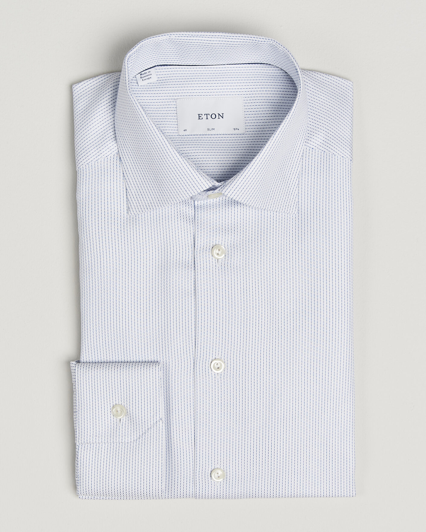 Herre | Skjorter | Eton | Slim Fit Signature Twill Structured Shirt Light Blue