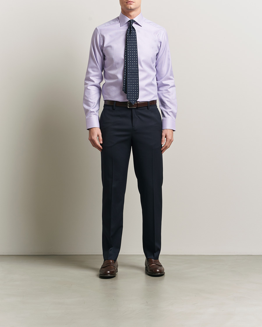 Herre | Skjorter | Eton | Slim Fit Signature Twill Structured Shirt Light Purple