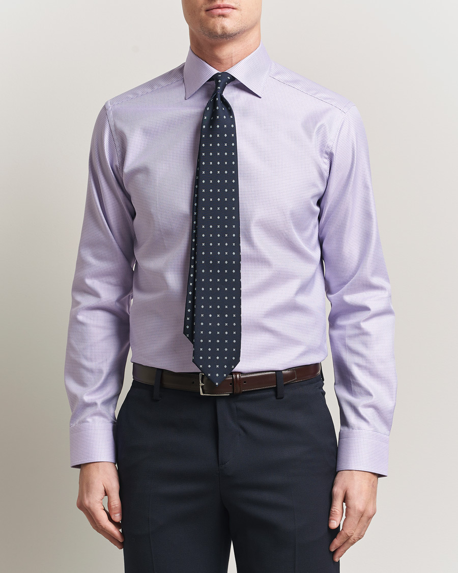 Herre | Skjorter | Eton | Slim Fit Signature Twill Structured Shirt Light Purple